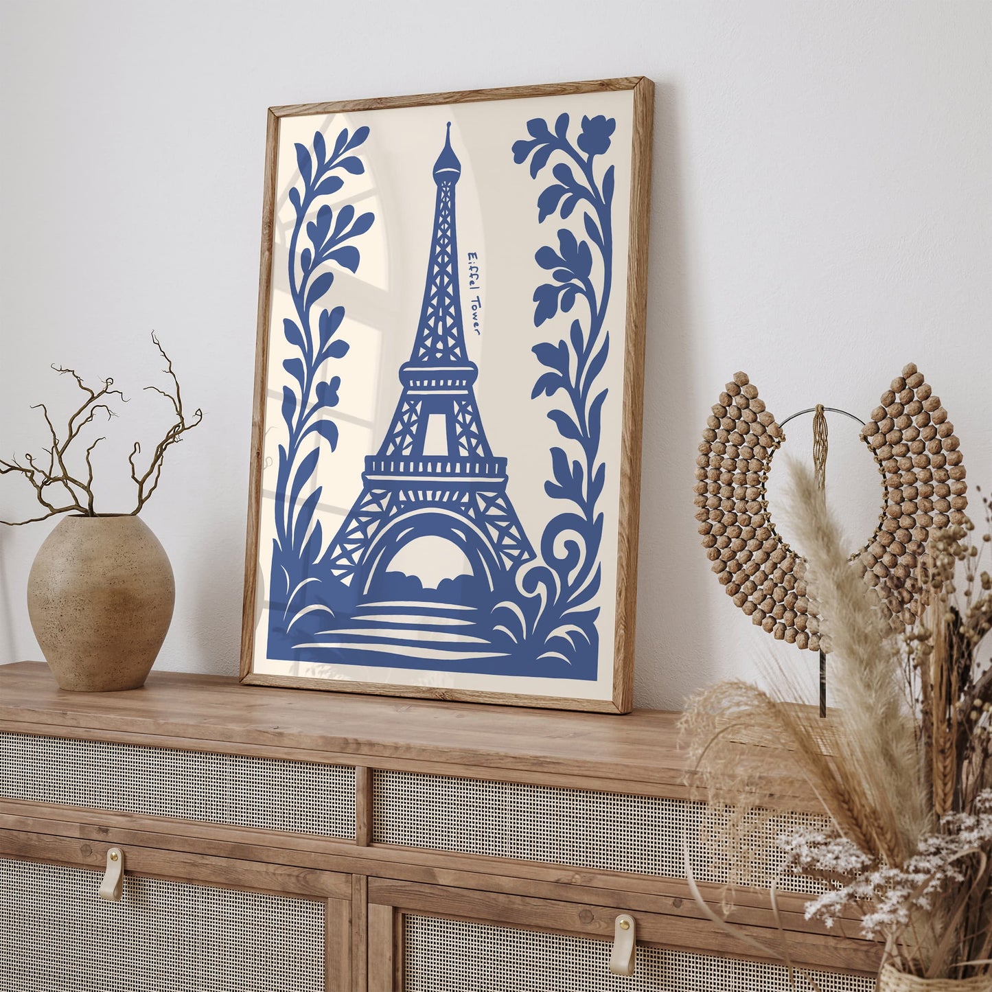 Eiffel Tower Blue Paris Art Print