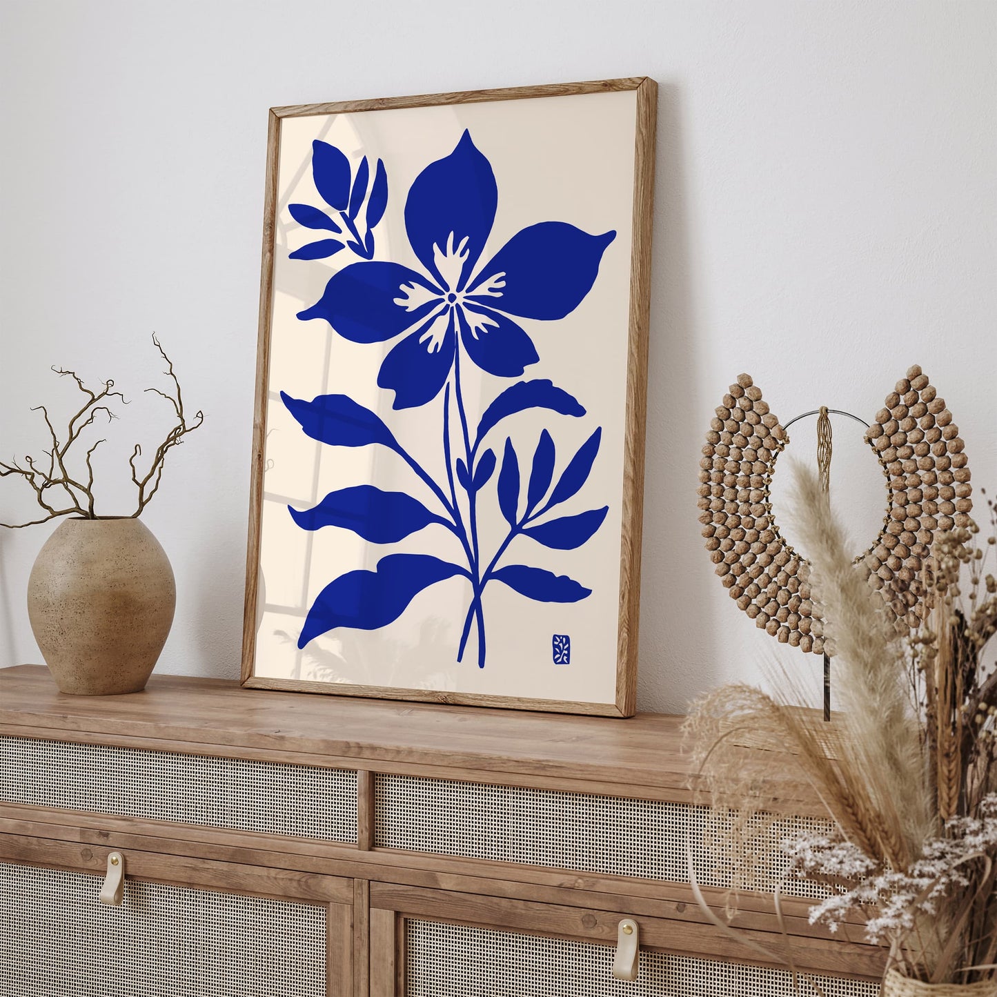 Blue Azure Flower Poster