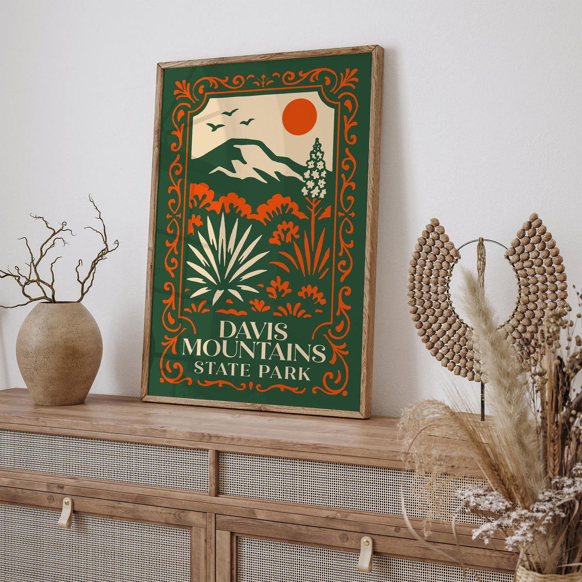 Davis Mountains State Park Texas Travel Poster