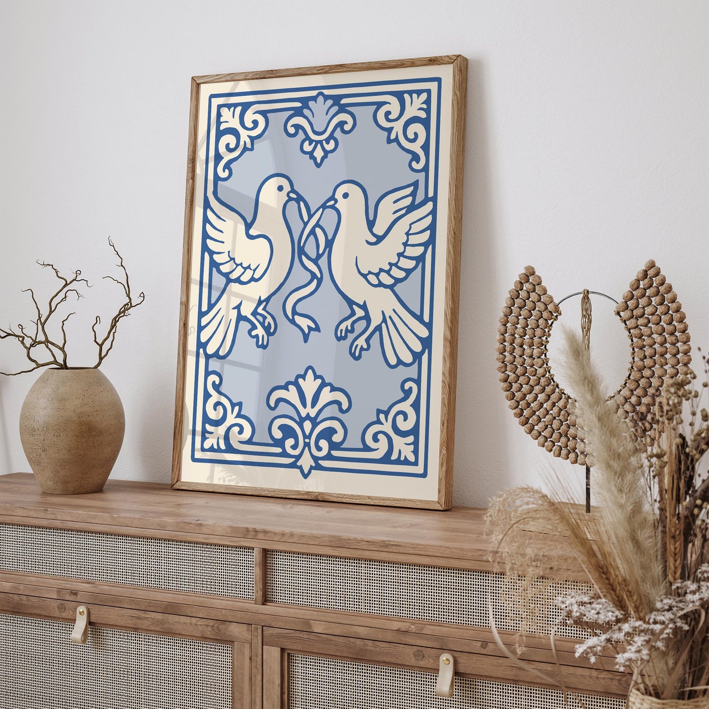 Rococo Love Doves Poster Print