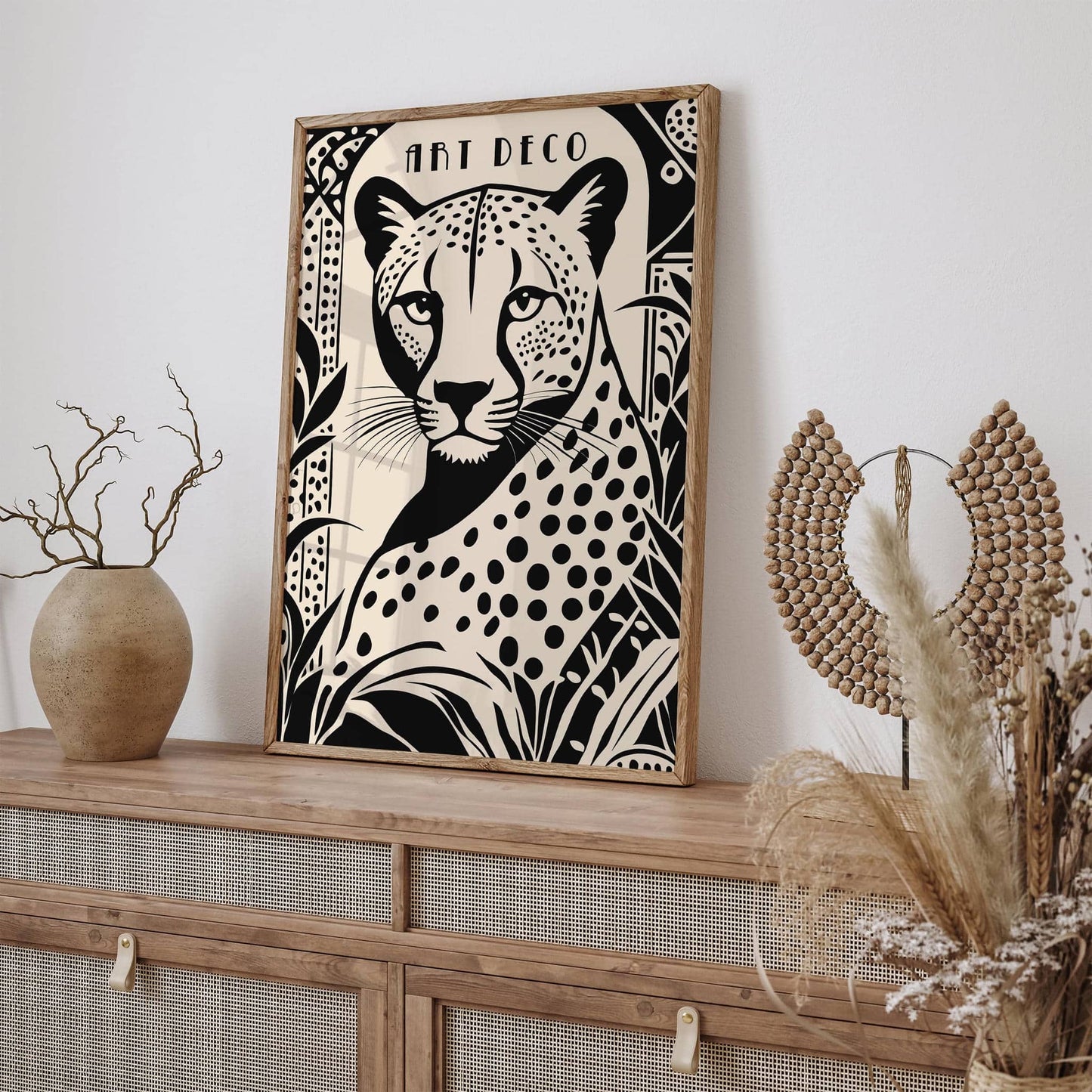 Elegant Art Deco Cheetah Poster