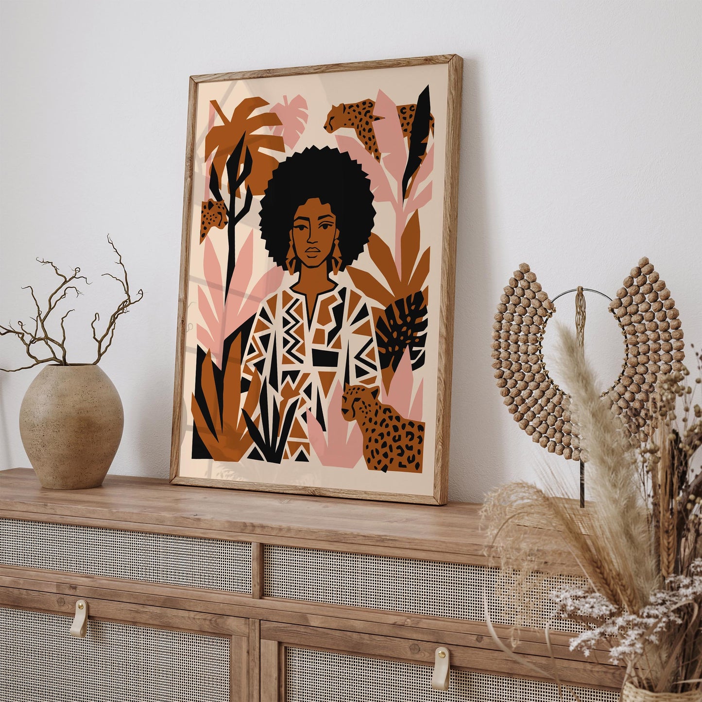 Boho Chic Woman Cheetah Poster