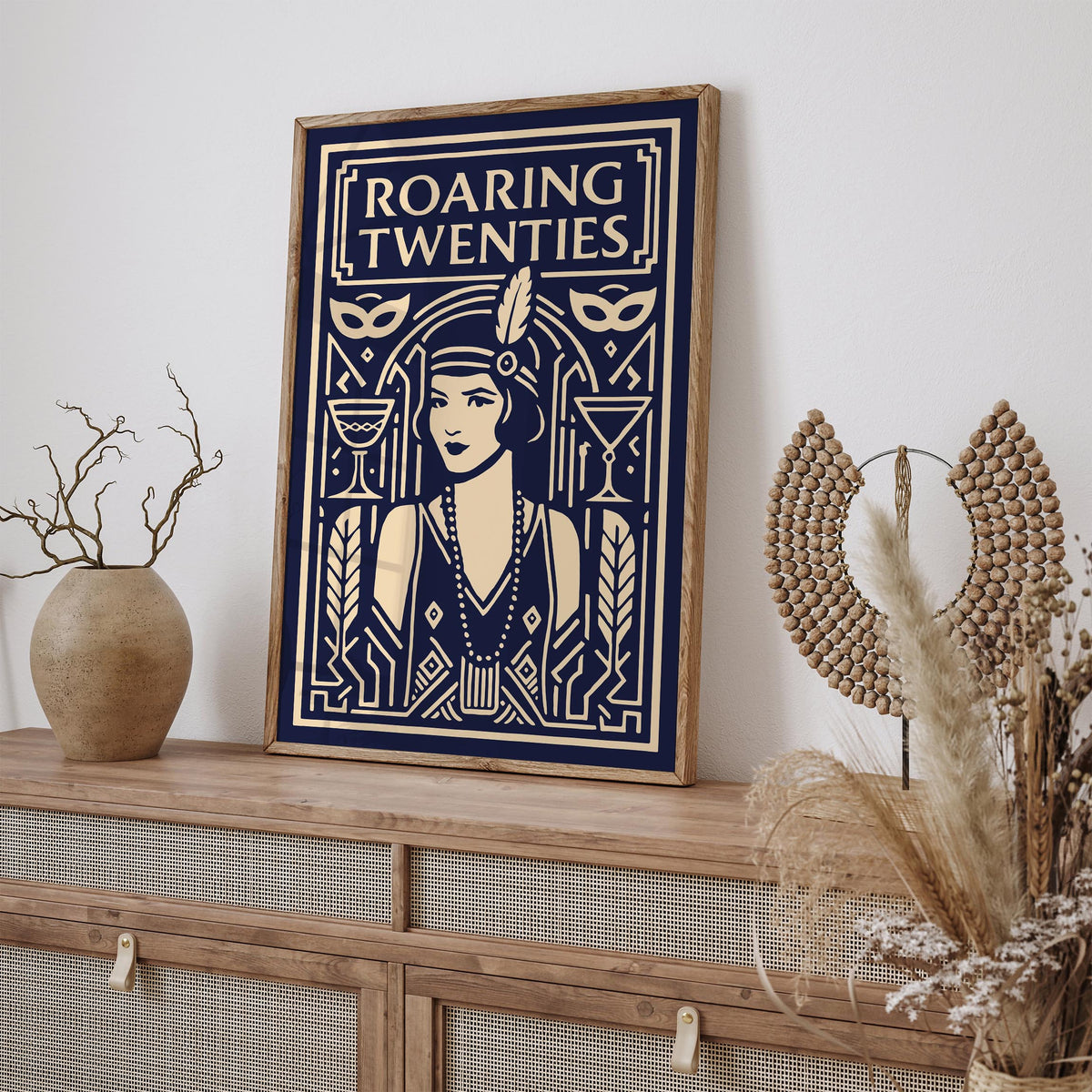 Roaring Twenties Flapper Girl Art Deco Poster