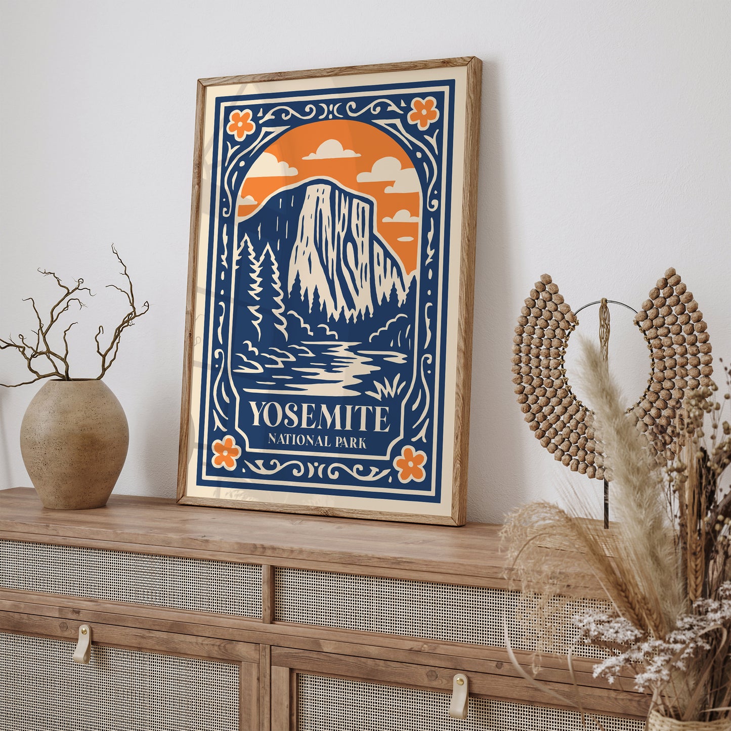 Yosemite National Park Blue Travel Poster