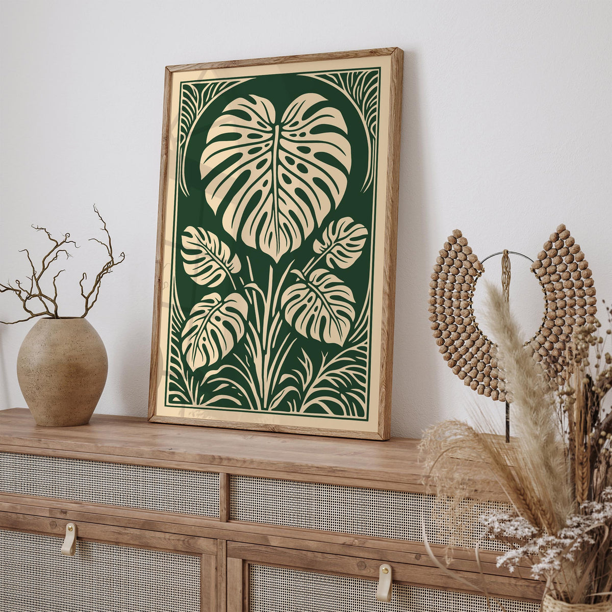 Vintage Monstera Leaf Poster