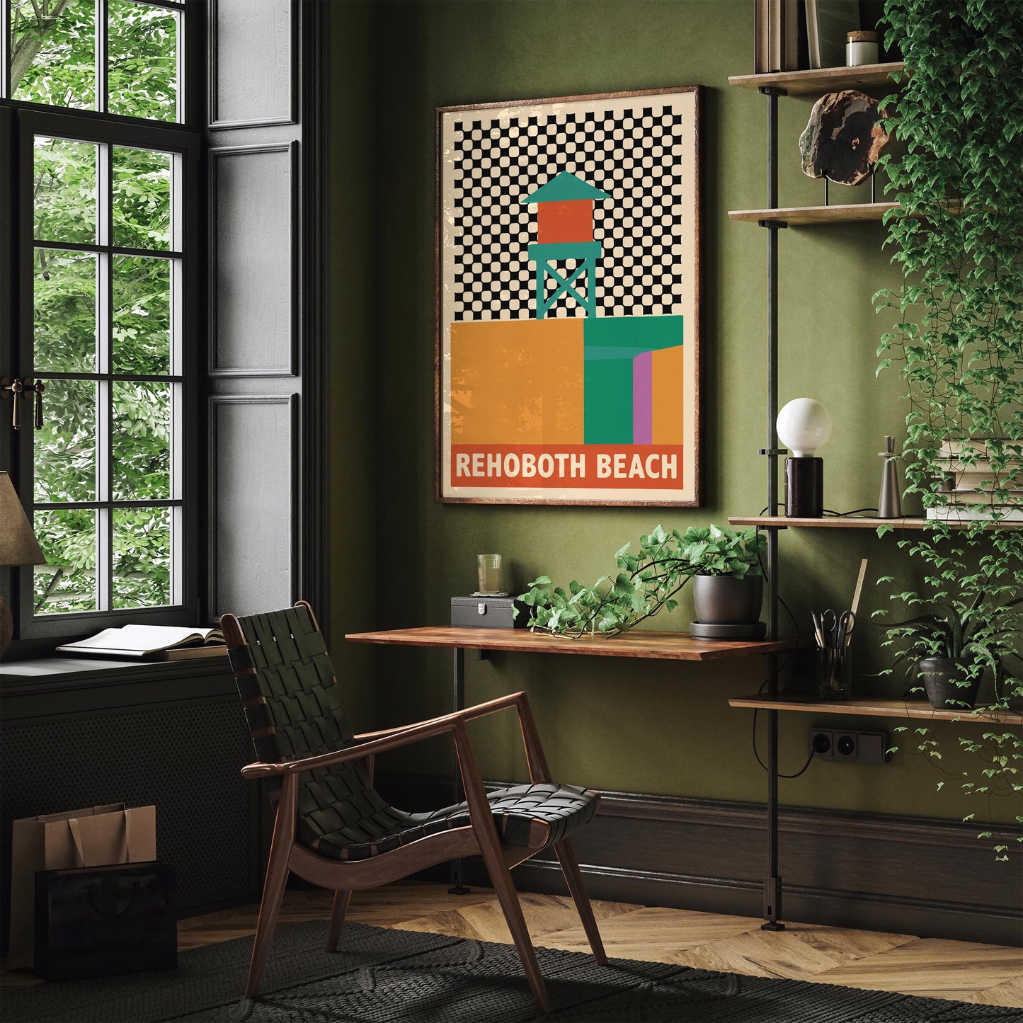 Rehoboth Beach Poster - Retro Travel Wall Art Print