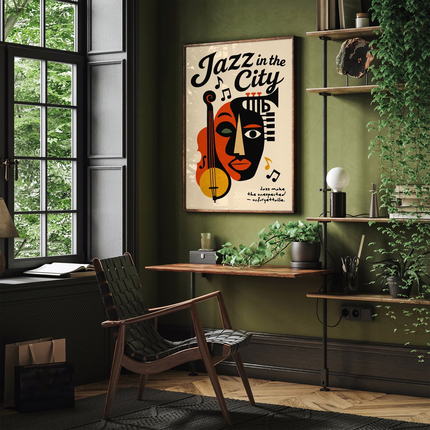 Jazz Music Poster - Cubism Style Wall Art