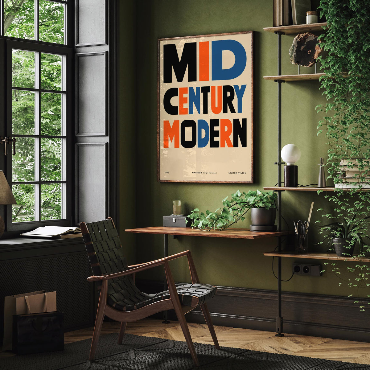 Mid Century Modern American Art Poster