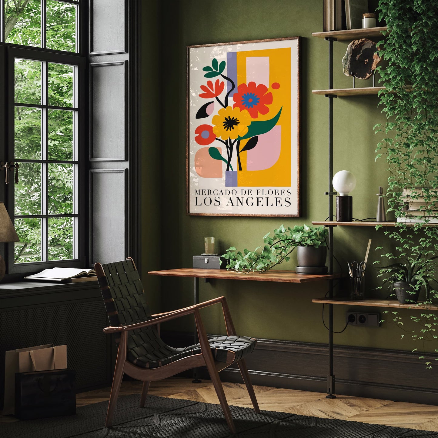 Mercado de Flores Los Angeles - Floral Wall Art Print