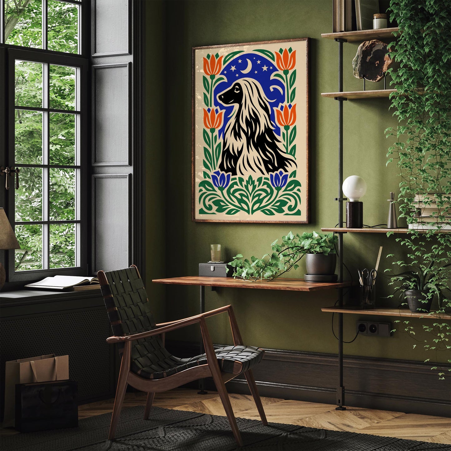 Cute Protrait of a Dog Poster Print