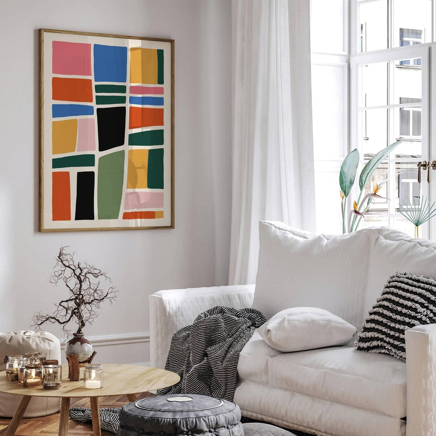 Colorful Retro Colorblocks Poster - HypeSheriff