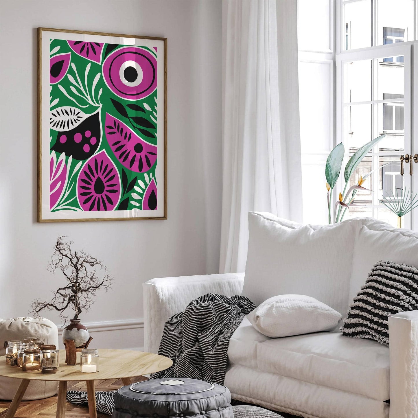 Magenta Aesthetic Eyes Art Print - HypeSheriff