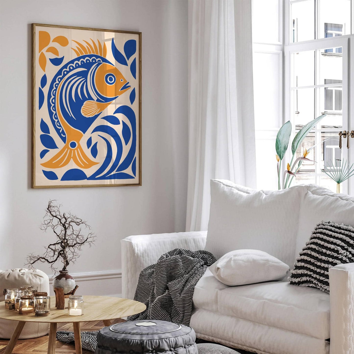 Gold Fish Kids Room Decor Print - HypeSheriff