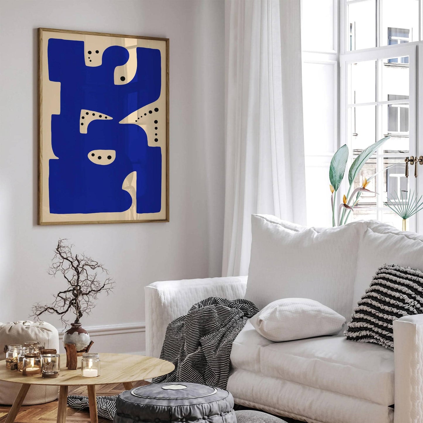 Blue Abstract Shape Art Print 2025 - HypeSheriff