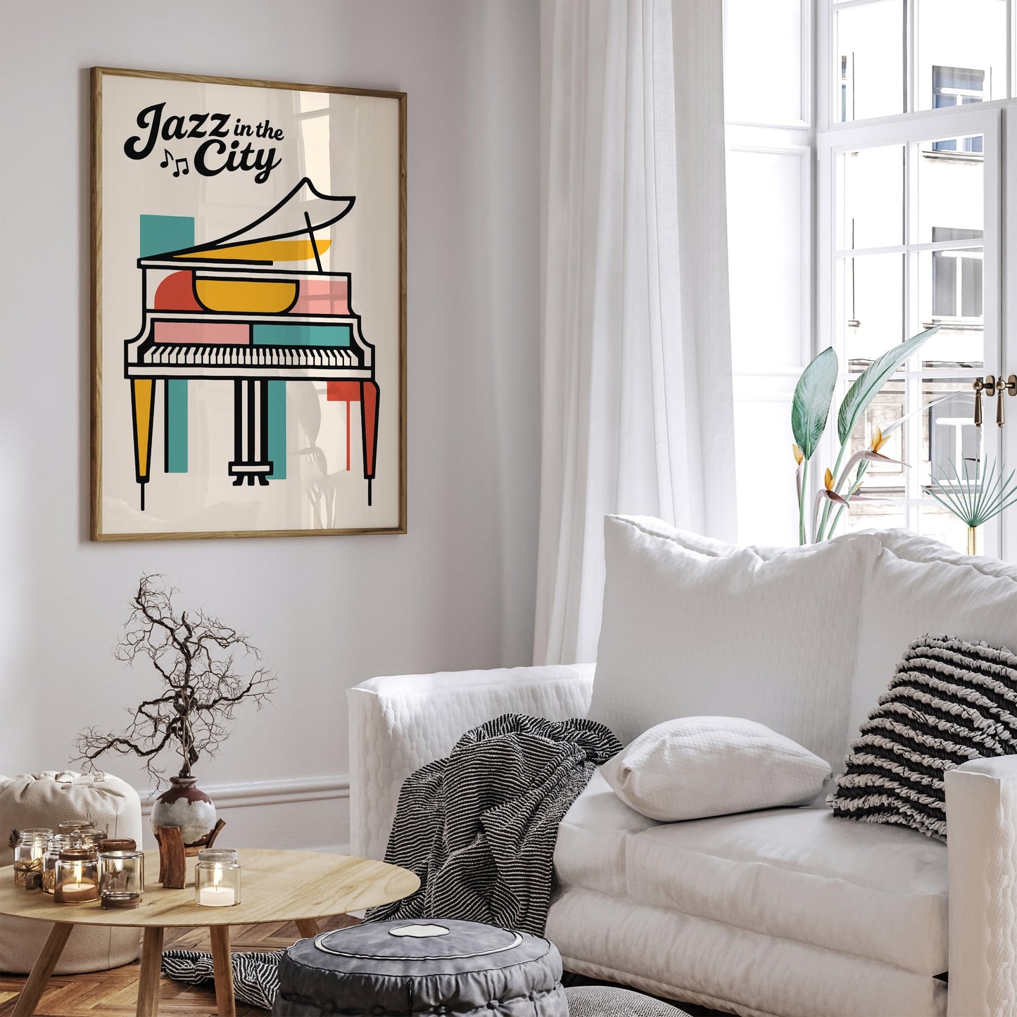 Jazz In The City Poster - Urban Music Wall Art