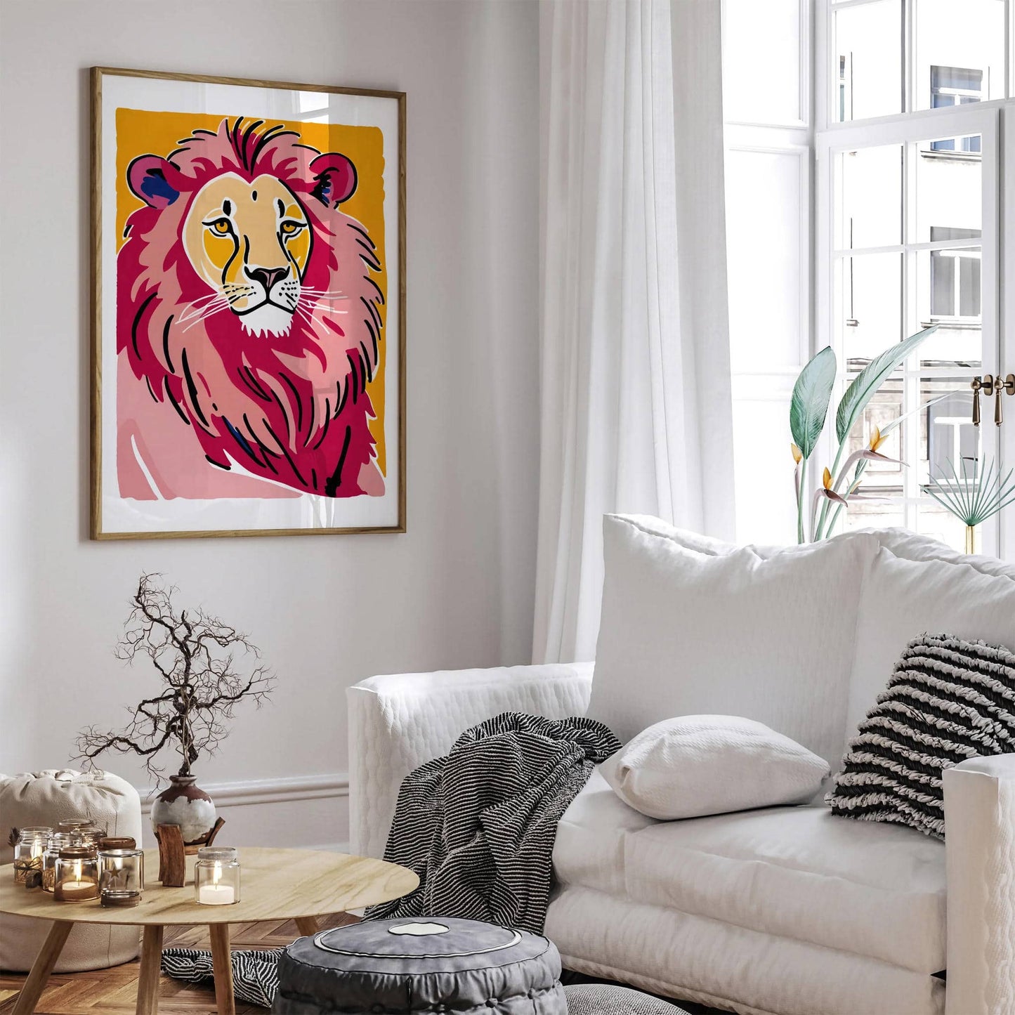 Noble Lion Cute Art Print - HypeSheriff