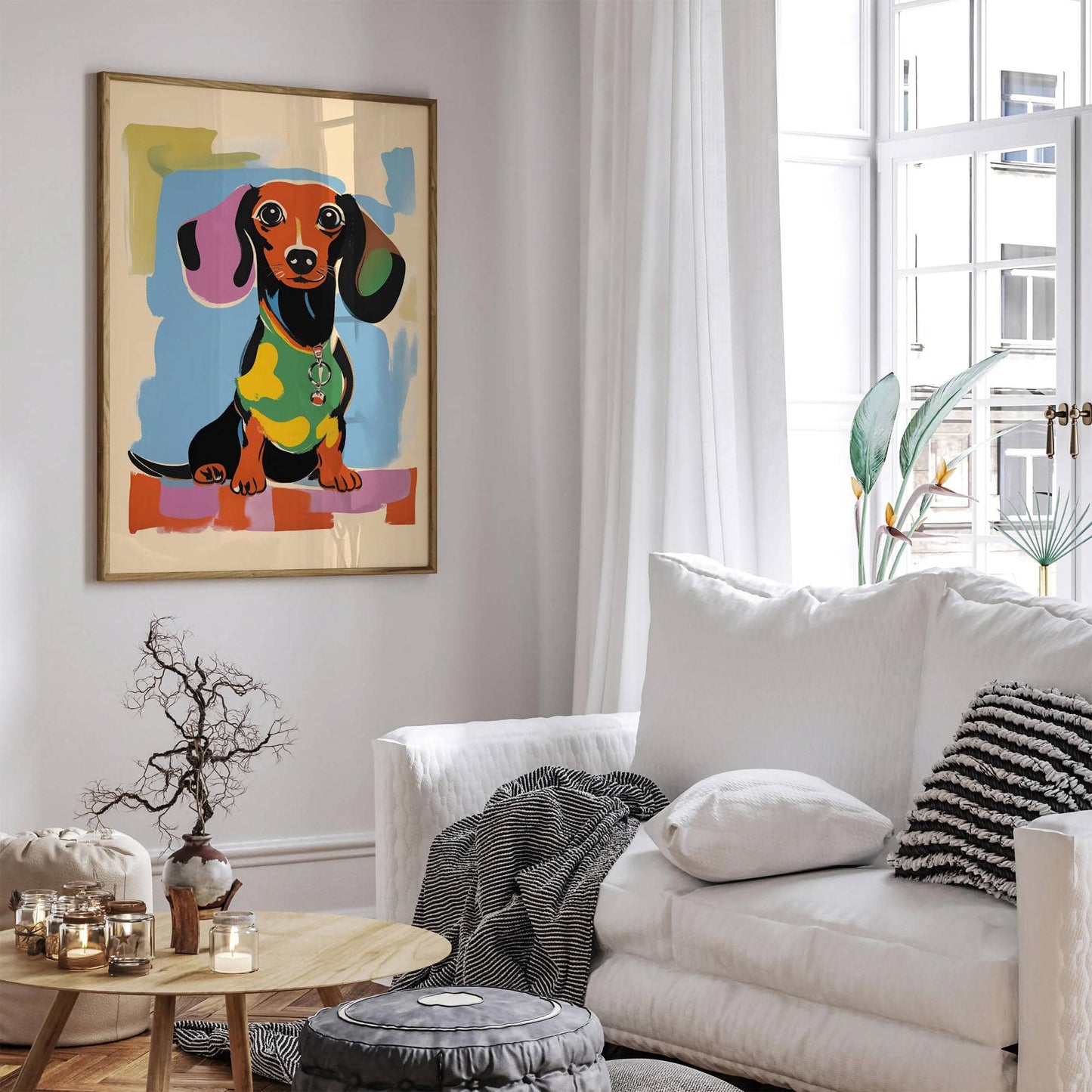 Colorful Dachshund Painting Poster - HypeSheriff