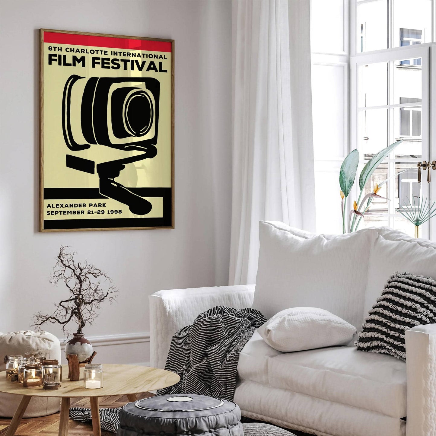 1998 Charlotte Film Festival Retro Poster - HypeSheriff