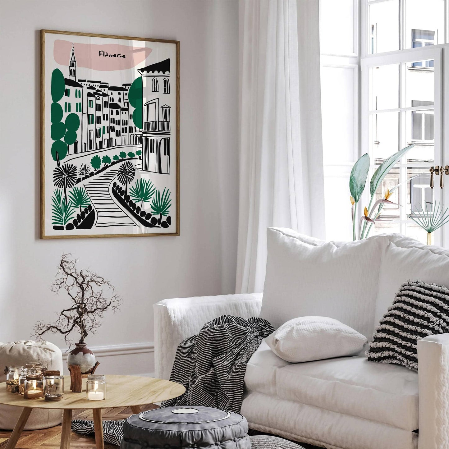 Flânerie Travel Poster Wall Art