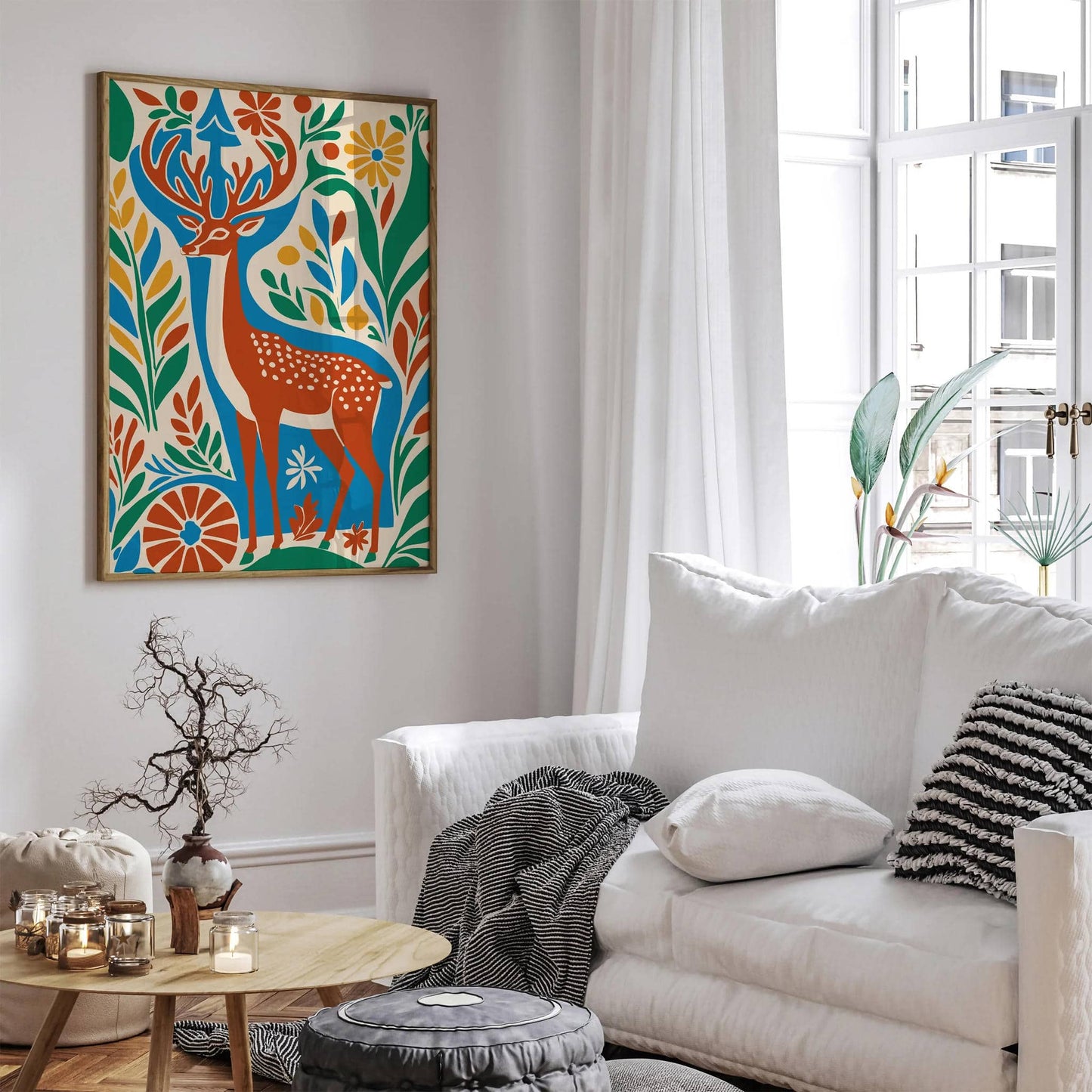 Deer Cut Outs Retro Wall Art - HypeSheriff