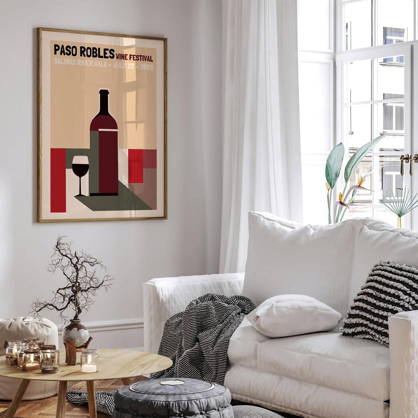 Paso Robles Wine Festival - 1999 Geometric Poster Print - HypeSheriff