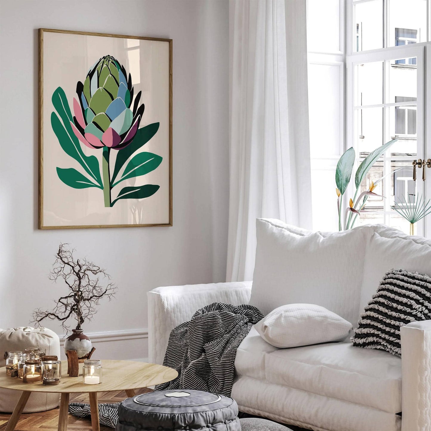 Modern Artichoke Green Poster - HypeSheriff