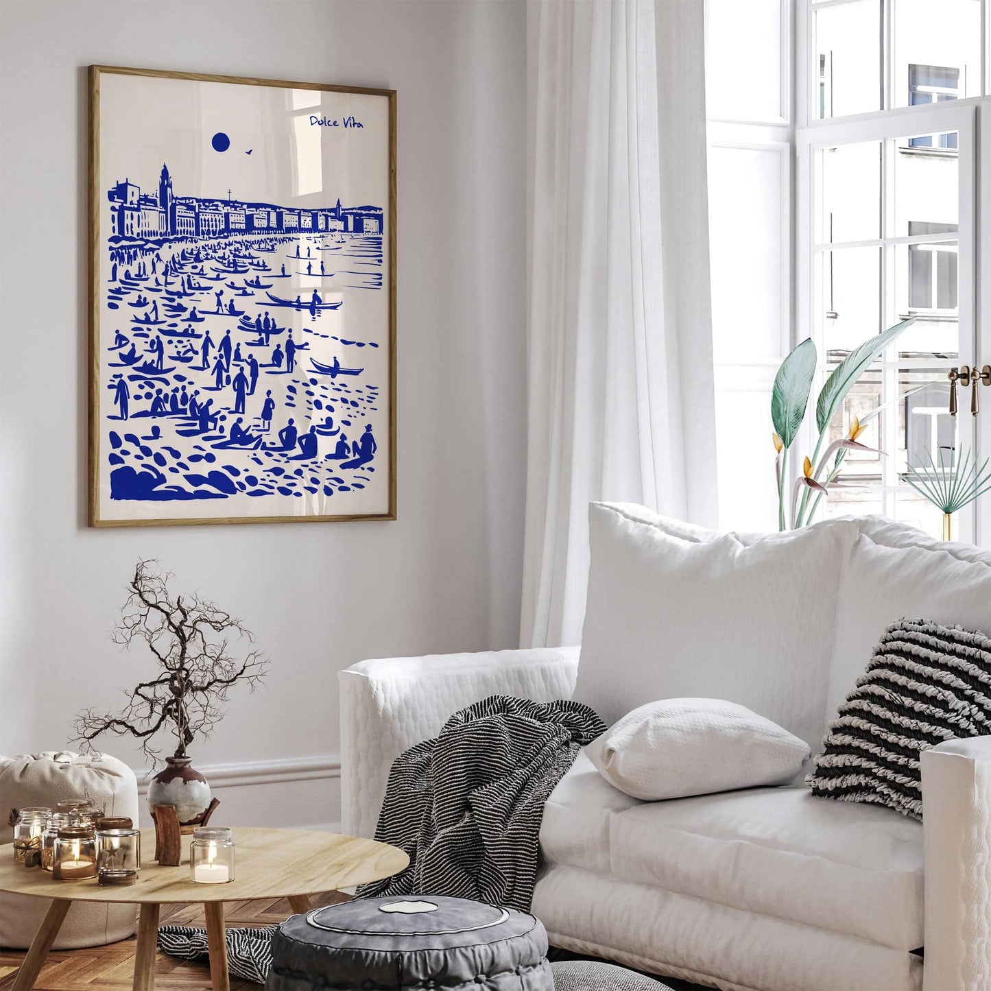 Dolce Vita Spanish Beach Blue Wall Art - HypeSheriff