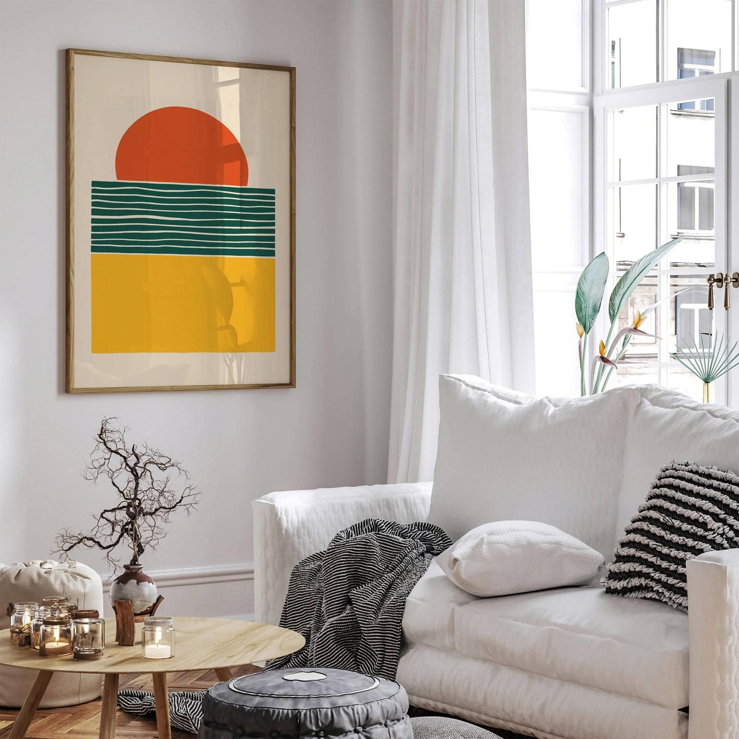 Mid Century Minimalist Sunset Poster - HypeSheriff