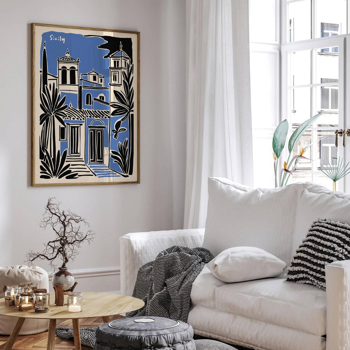Sicily Cityscape Print – Italy Wall Art Decor