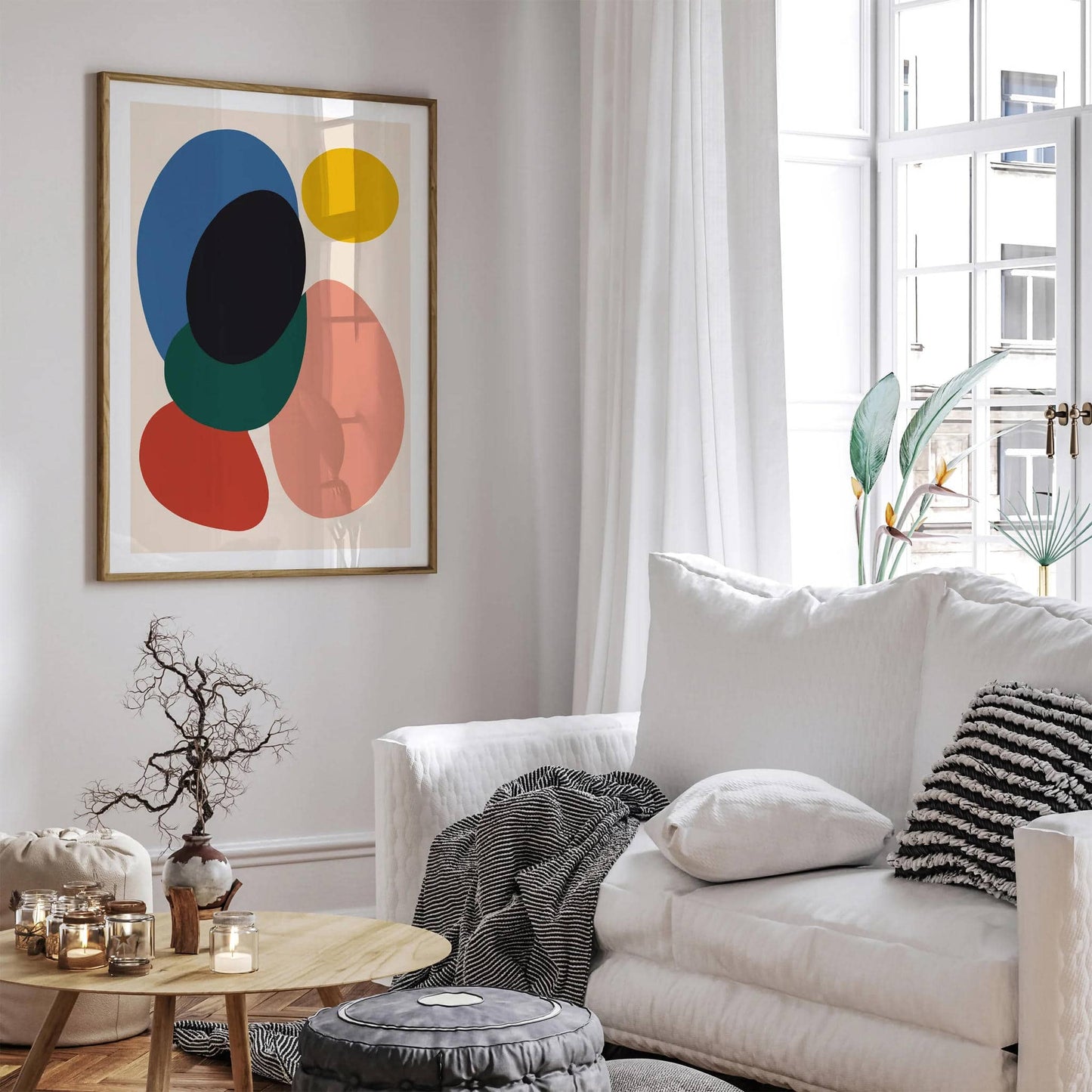 Mid Century Modern Colorful Spots Poster - HypeSheriff
