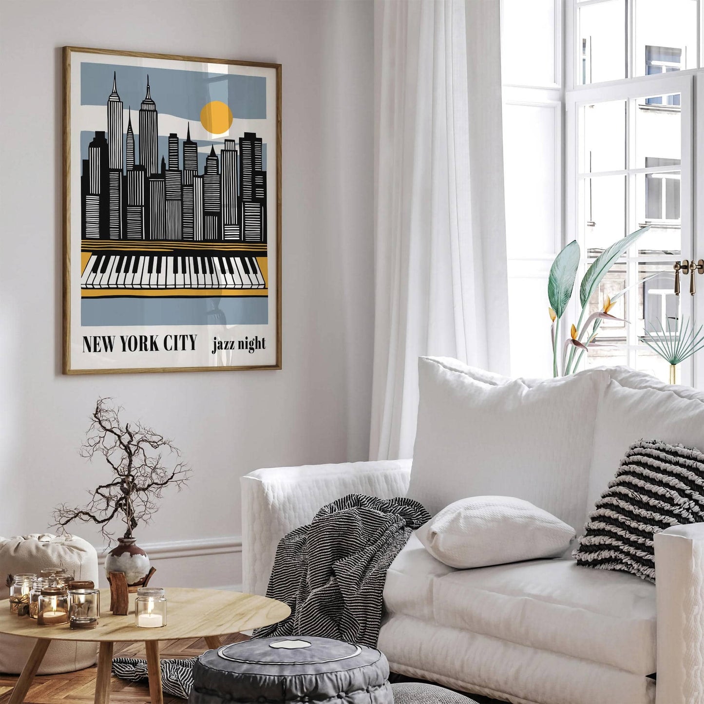 New York City Jazz Night Music Poster - HypeSheriff