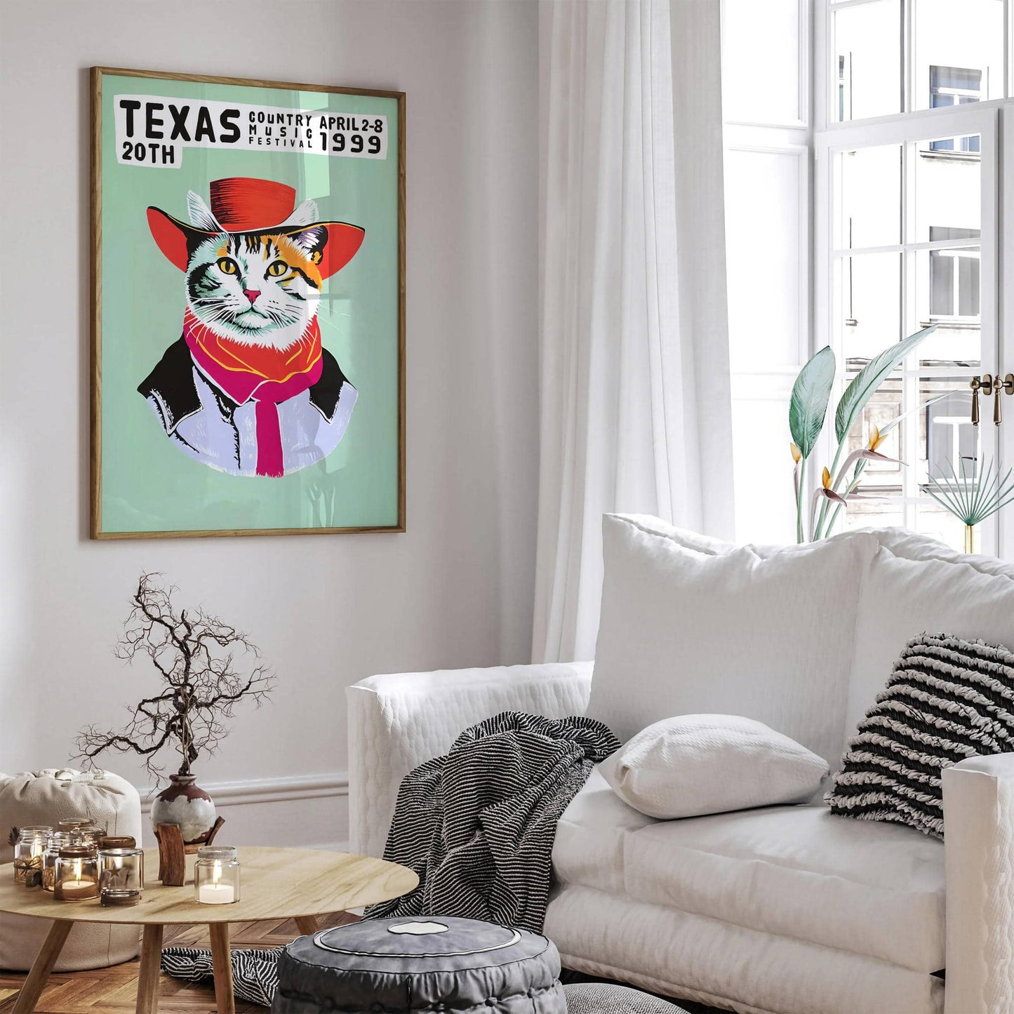 Texas Country Festival Cat Poster 1999 - HypeSheriff