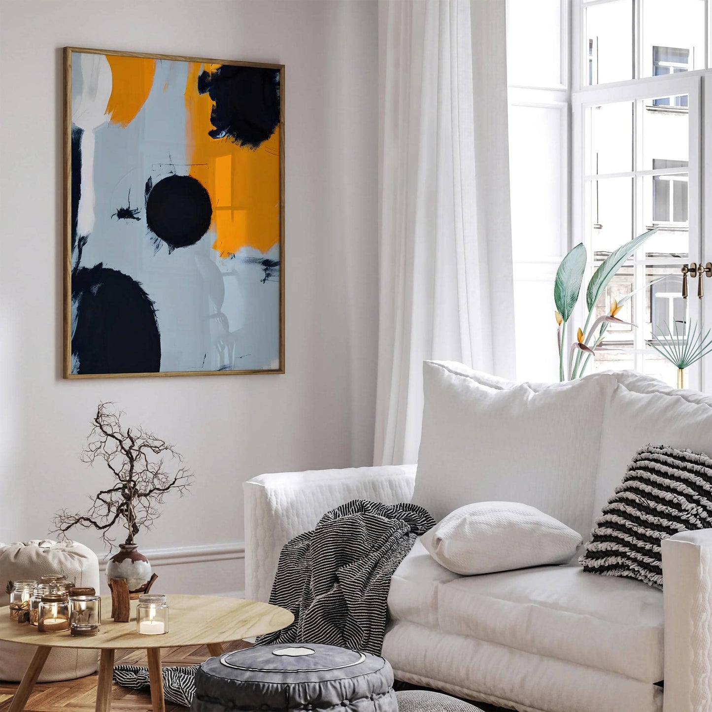 Abstract Ink Shapes Painting Art Print - HypeSheriff