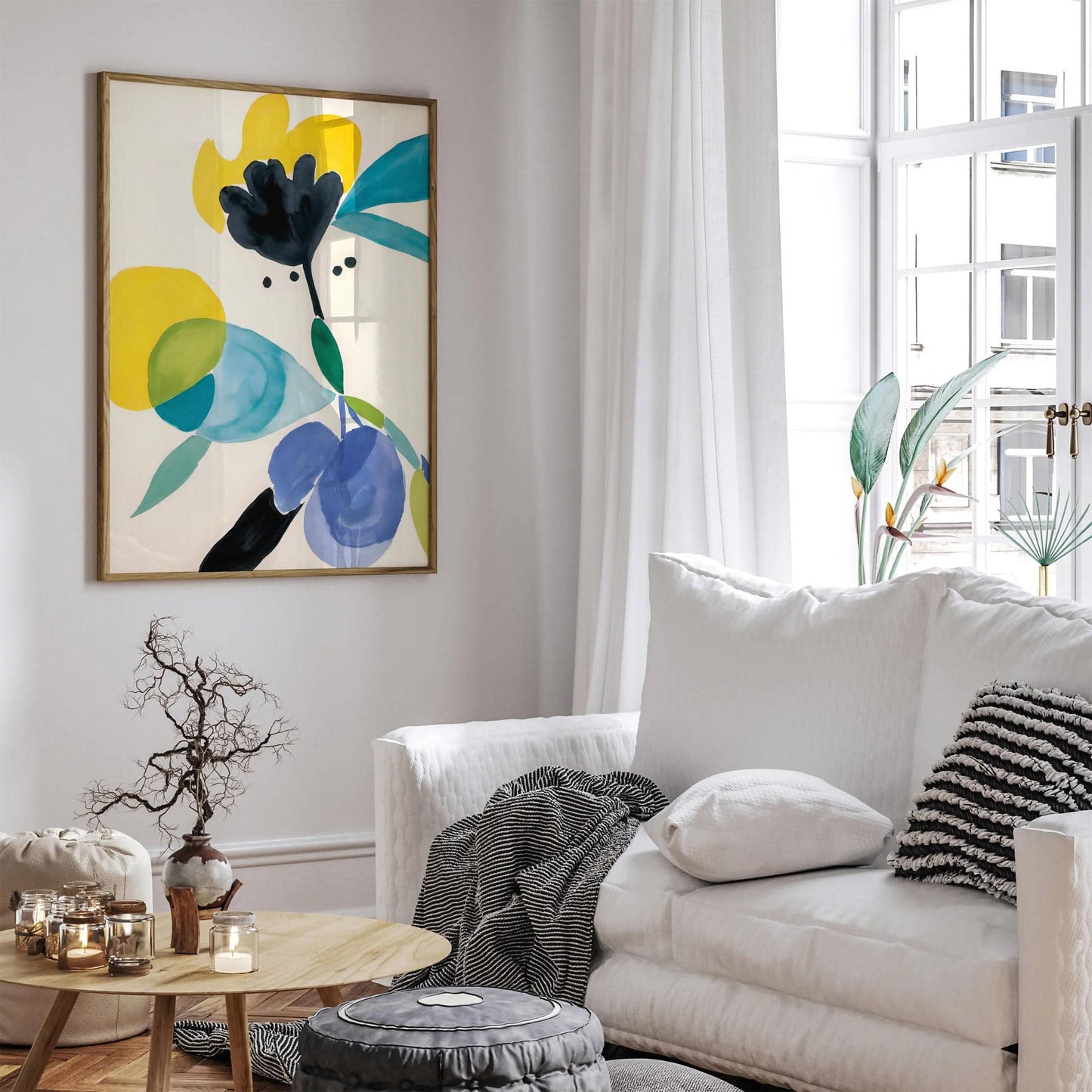 Modern Minimalist Flower Art Print - HypeSheriff