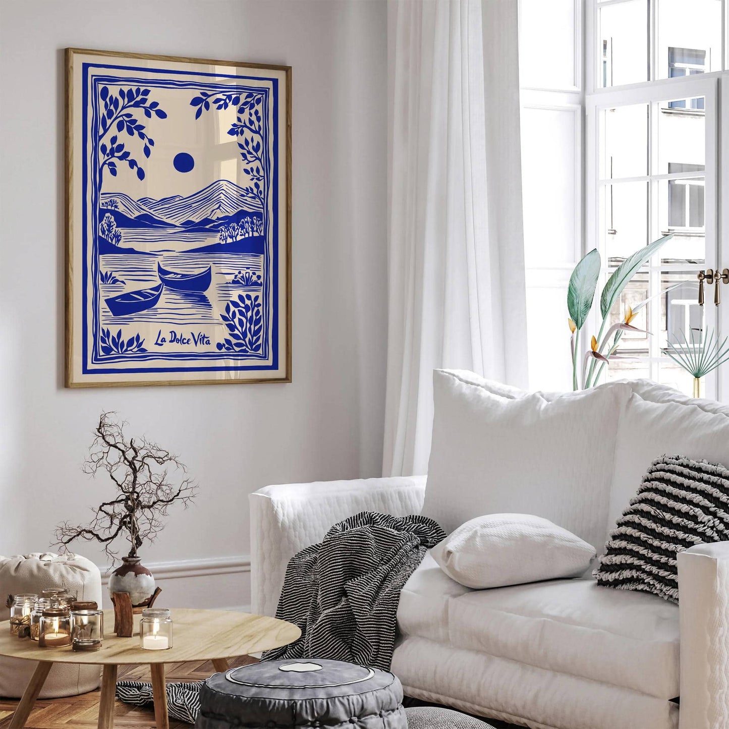 La Dolce Vita Italian Blue Indigo Art Print