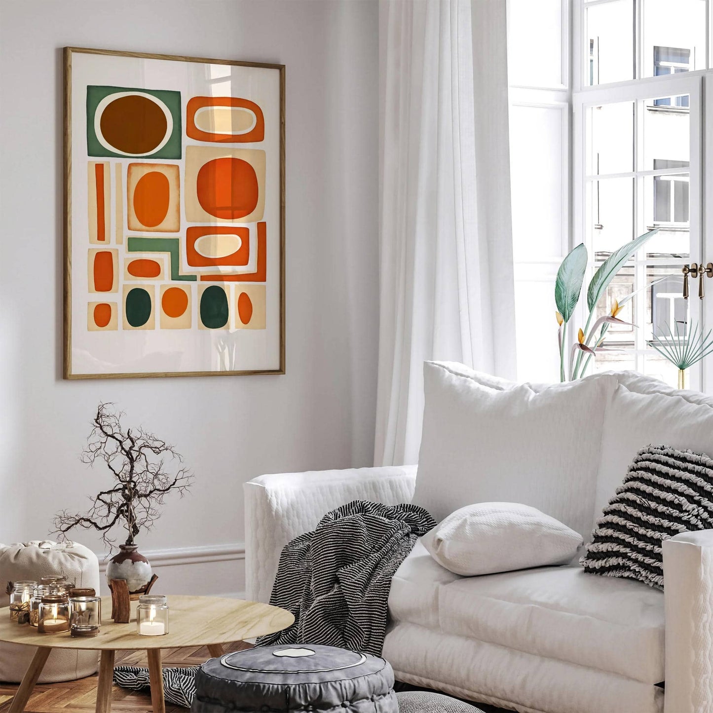 Burnt Orange Modern Design Poster - HypeSheriff