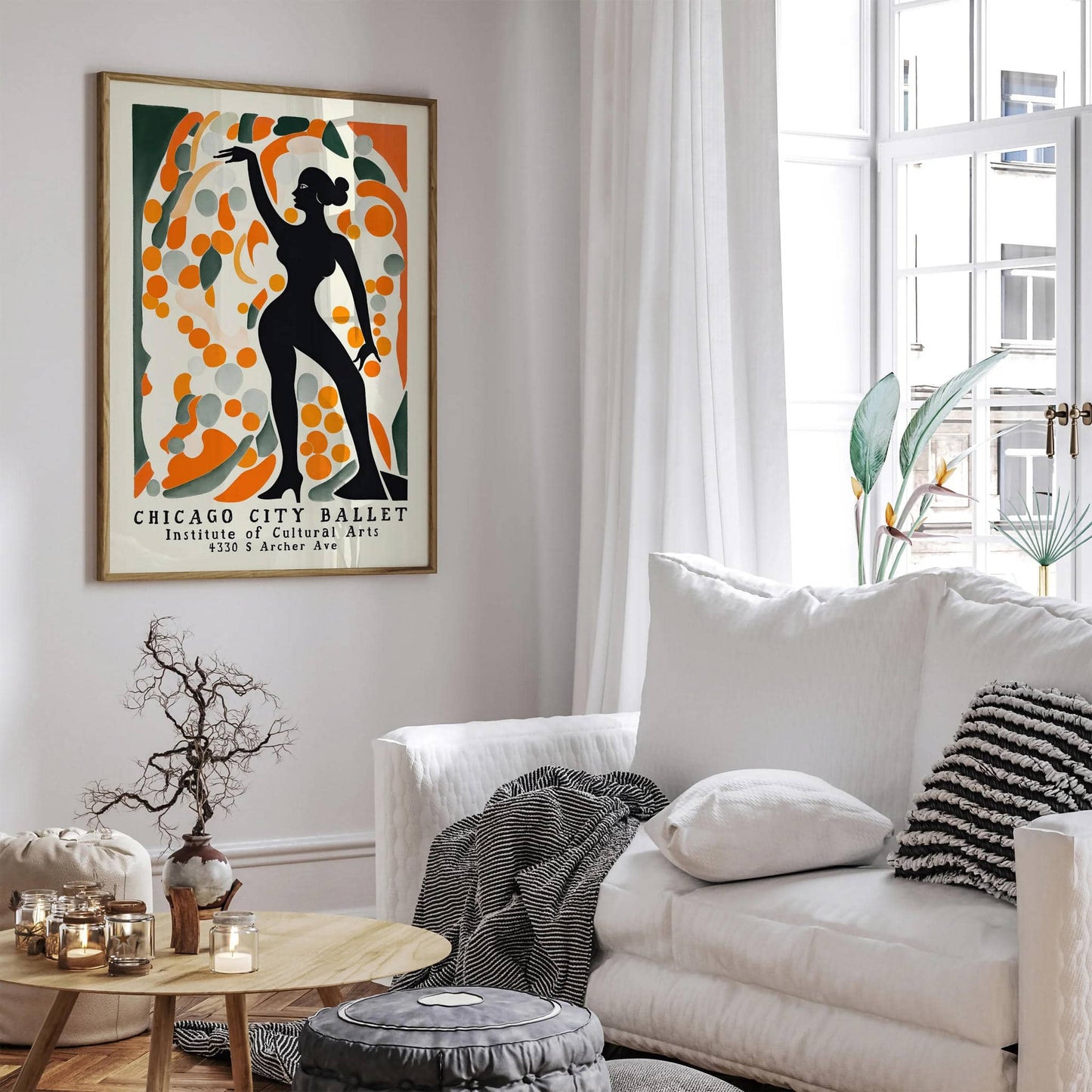 Chicago City Ballet Retro Ballerina Wall Art - HypeSheriff