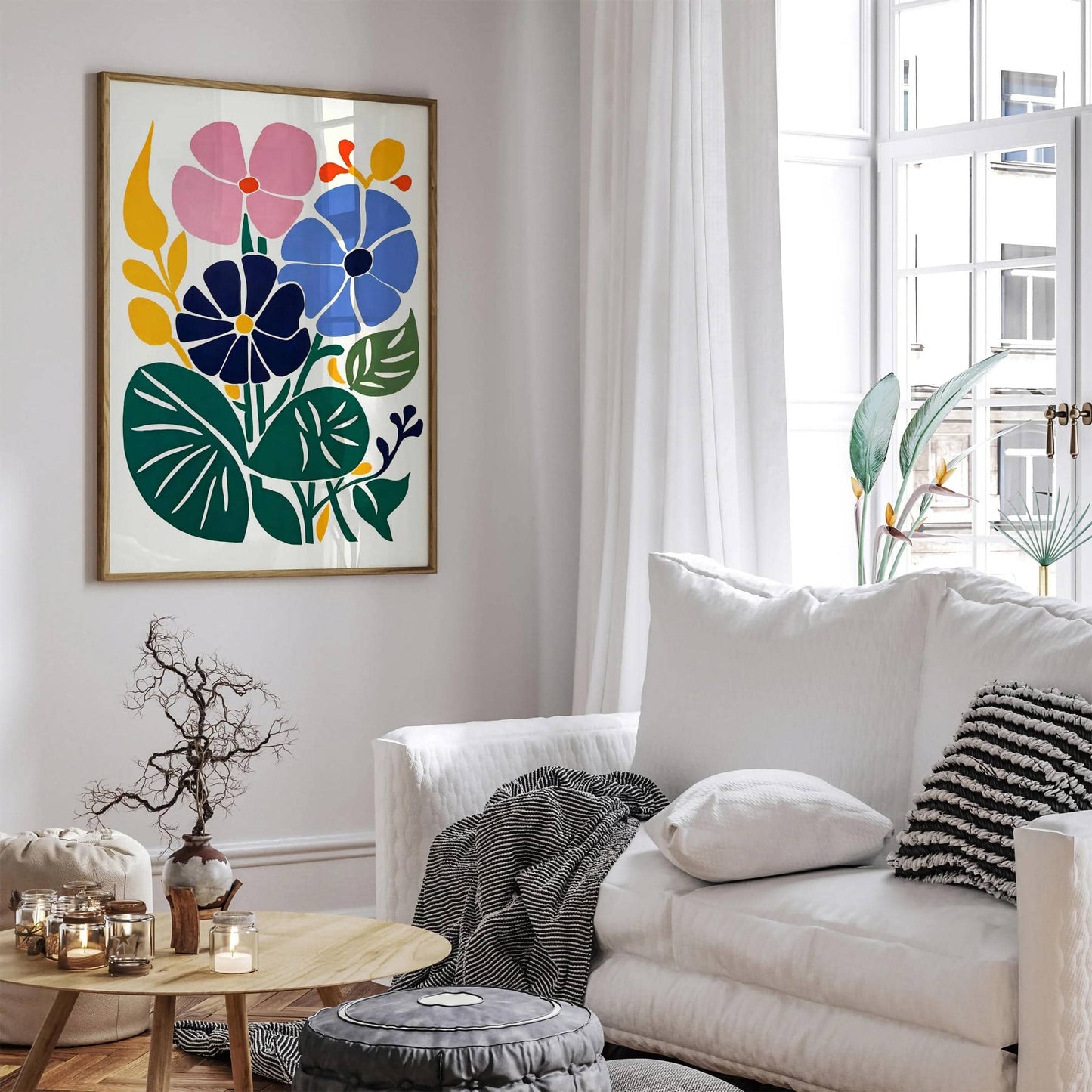 Colorful Cut Outs Flowers Poster - HypeSheriff