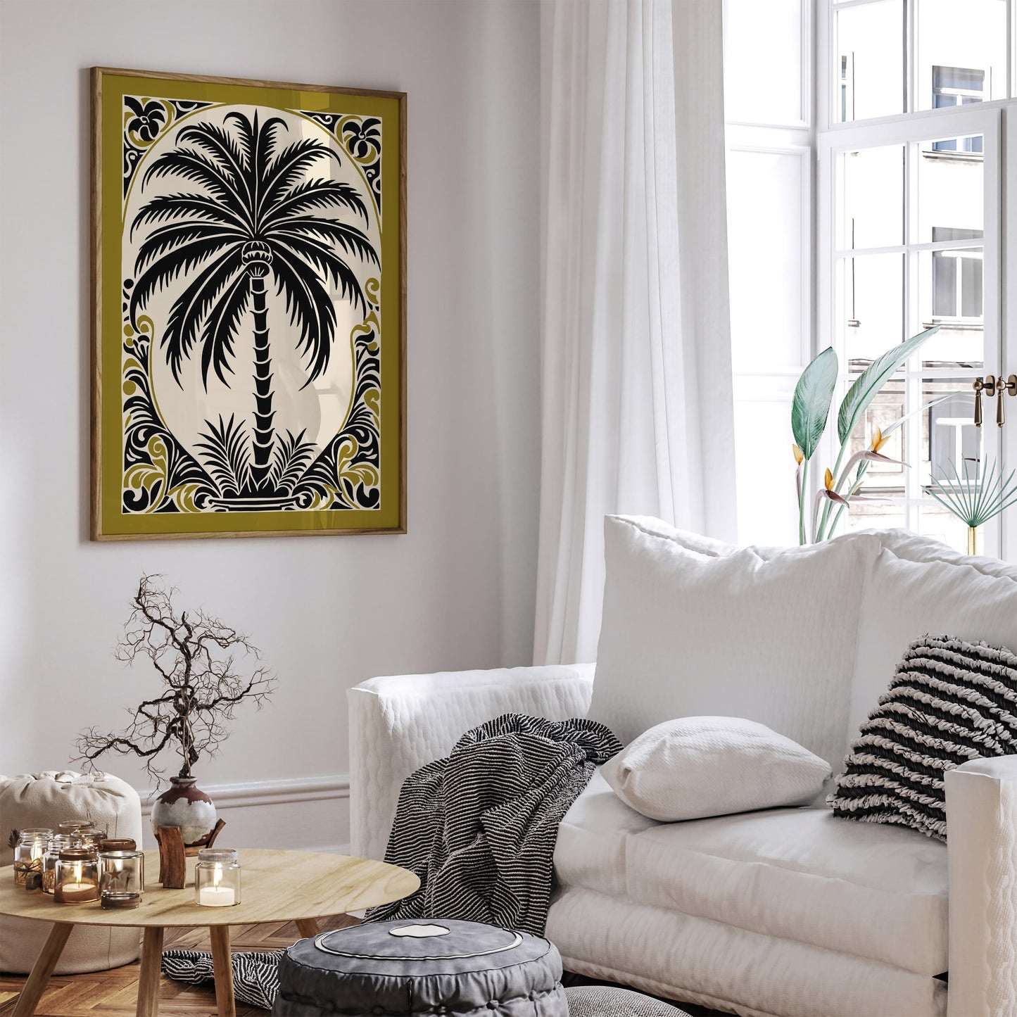 Bohemian Palm Tree Art Print