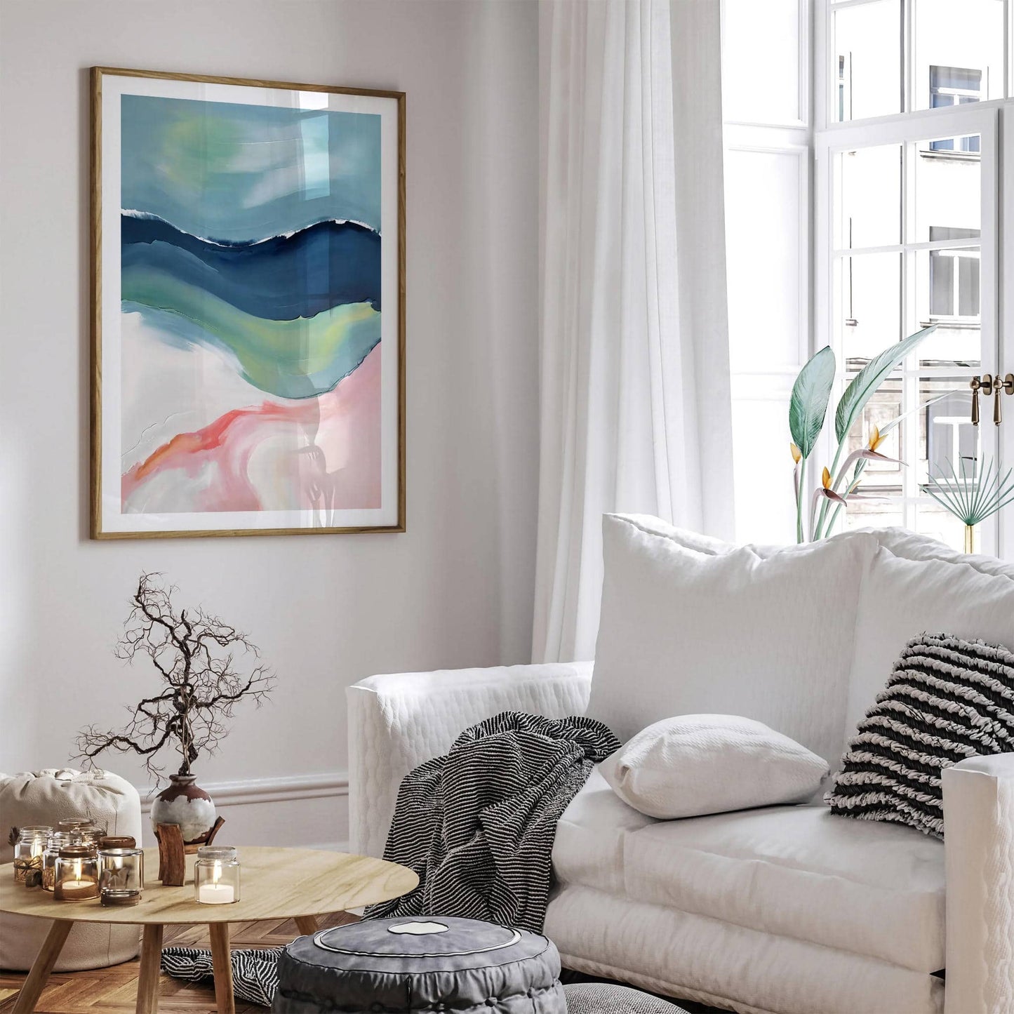 Abstract Landscape Print - Modern Wall Art - HypeSheriff