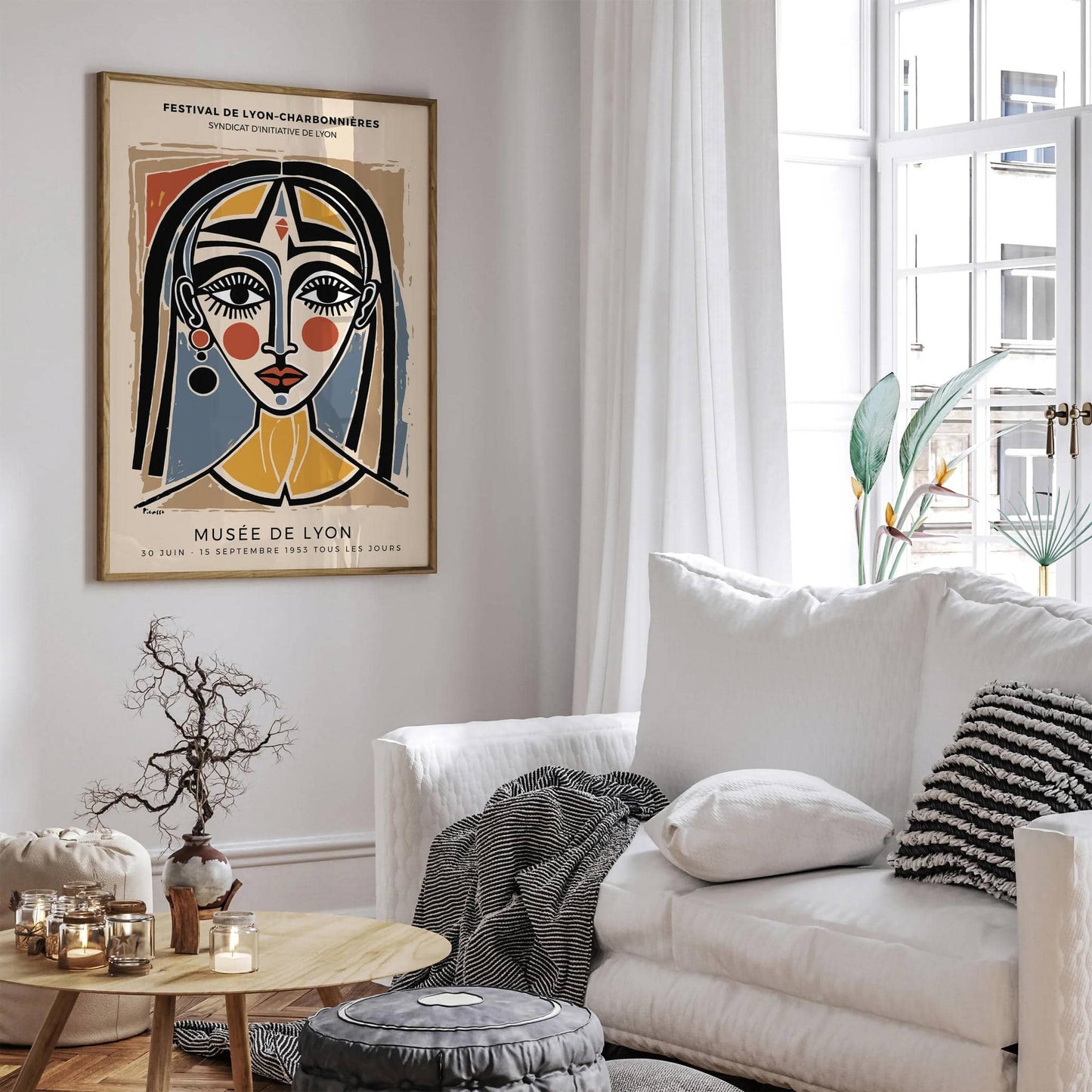 Woman Portrait in Cubism Picasso Style Art Print - HypeSheriff