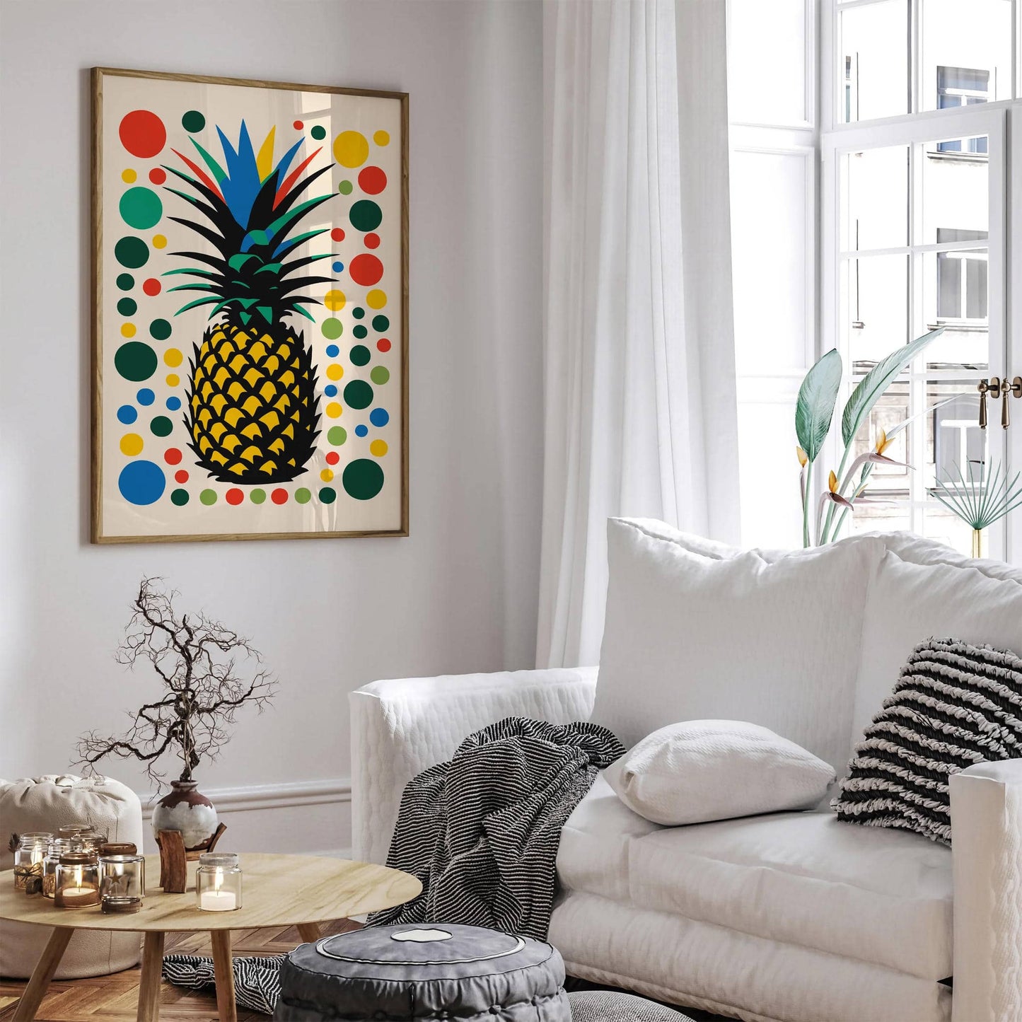 Colorful Pineapple Cozy Kitchen Wall Art - HypeSheriff