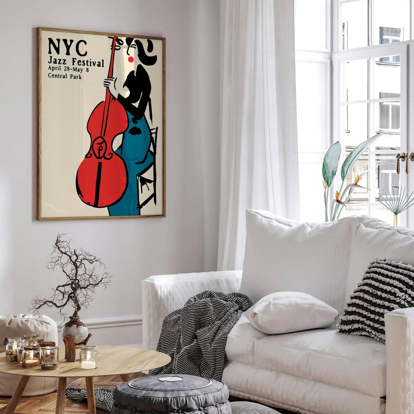 Jazz Festival in New York City, Vintage Collectible Print - HypeSheriff