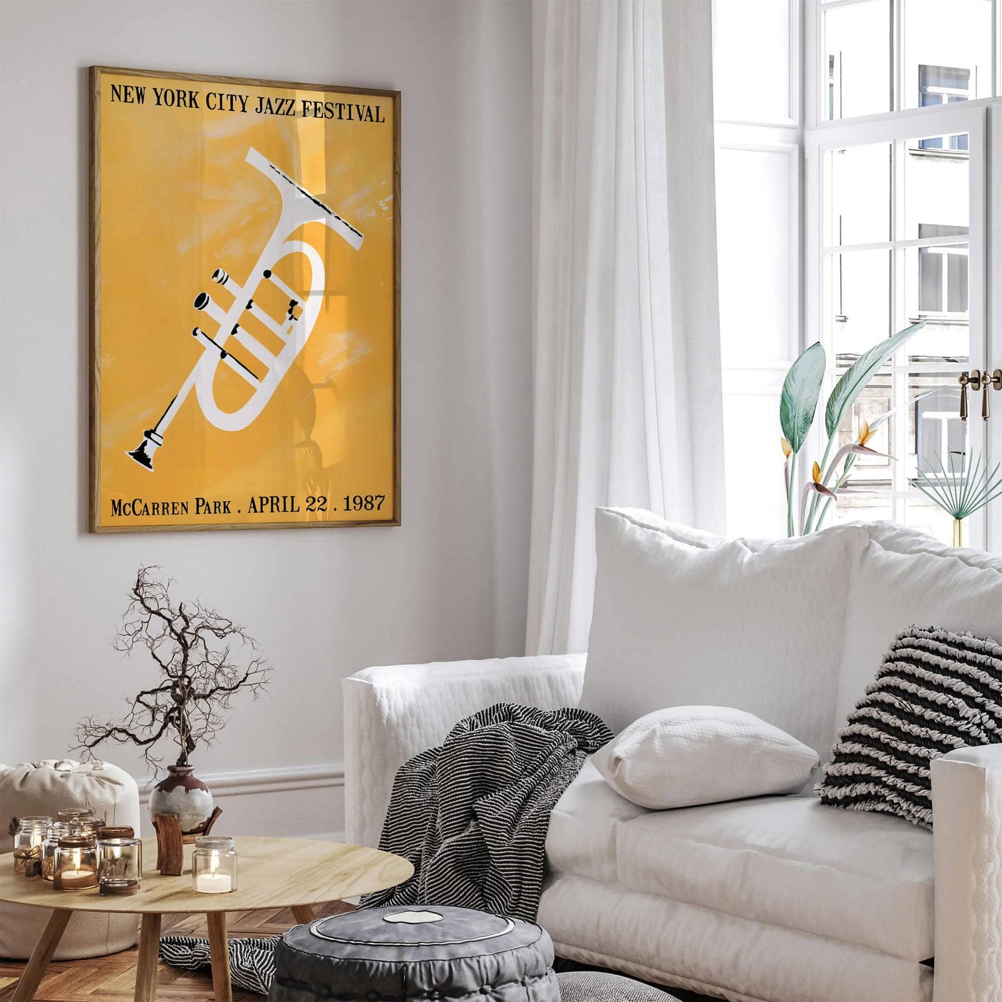 NYC 1987 Jazz Festival - Yellow Poster - HypeSheriff