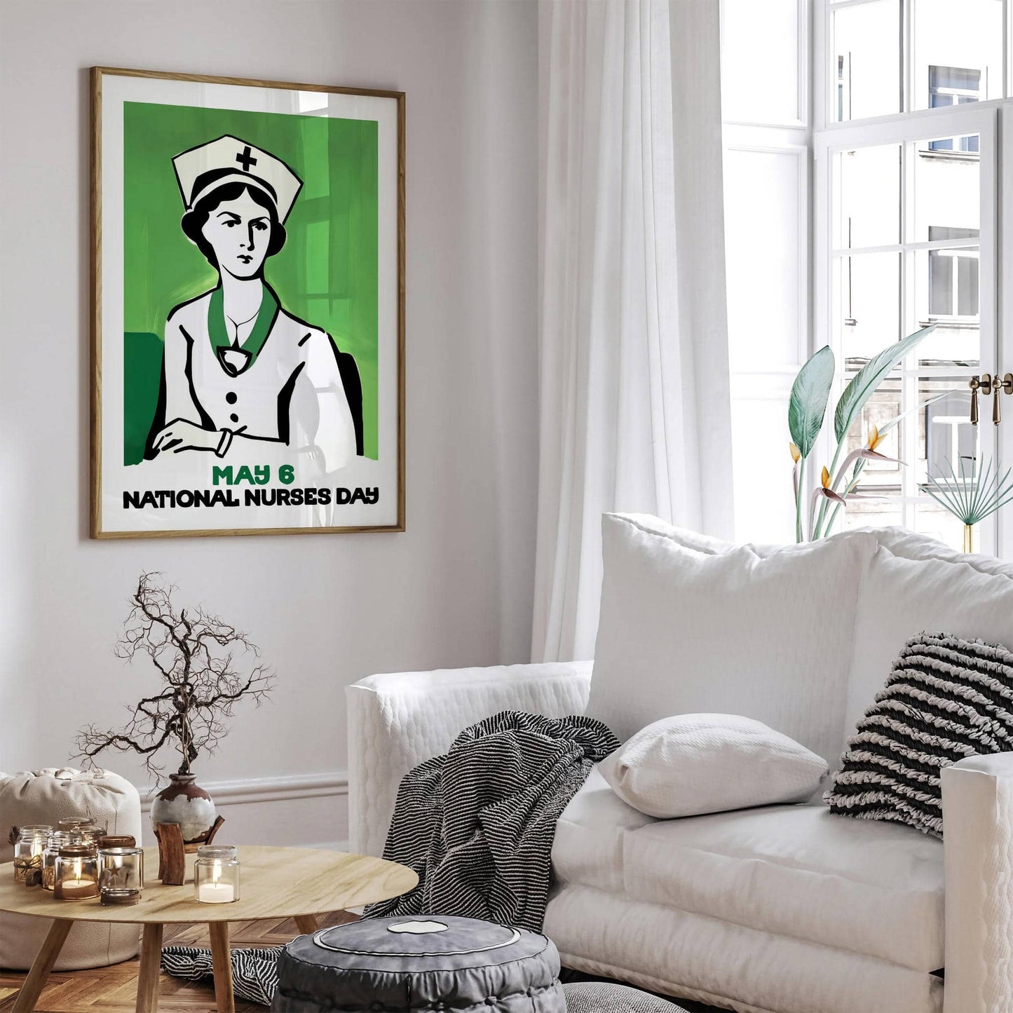 National Nurses Day Green Art Print - HypeSheriff