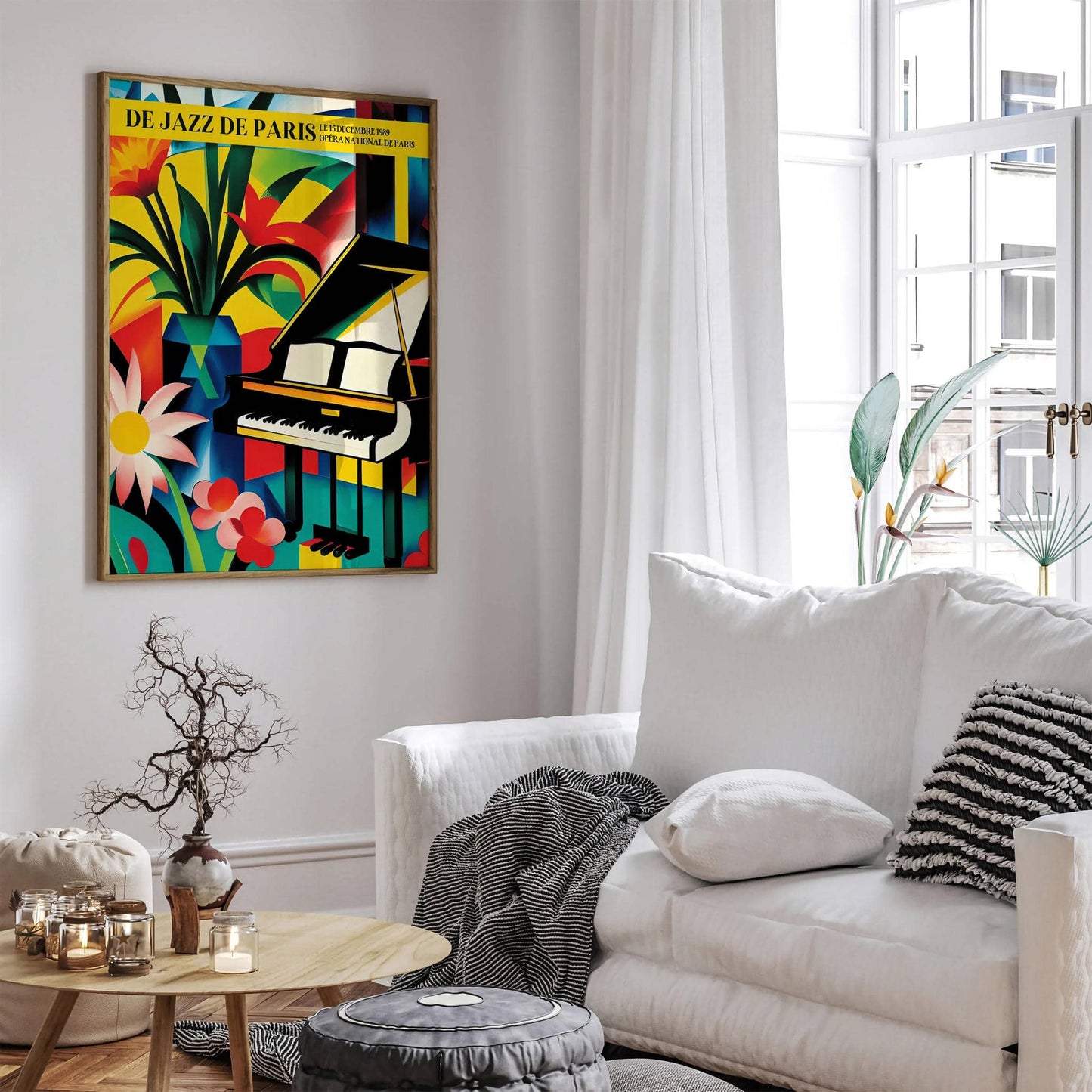 De Jazz De Paris Floral Festival Poster - HypeSheriff