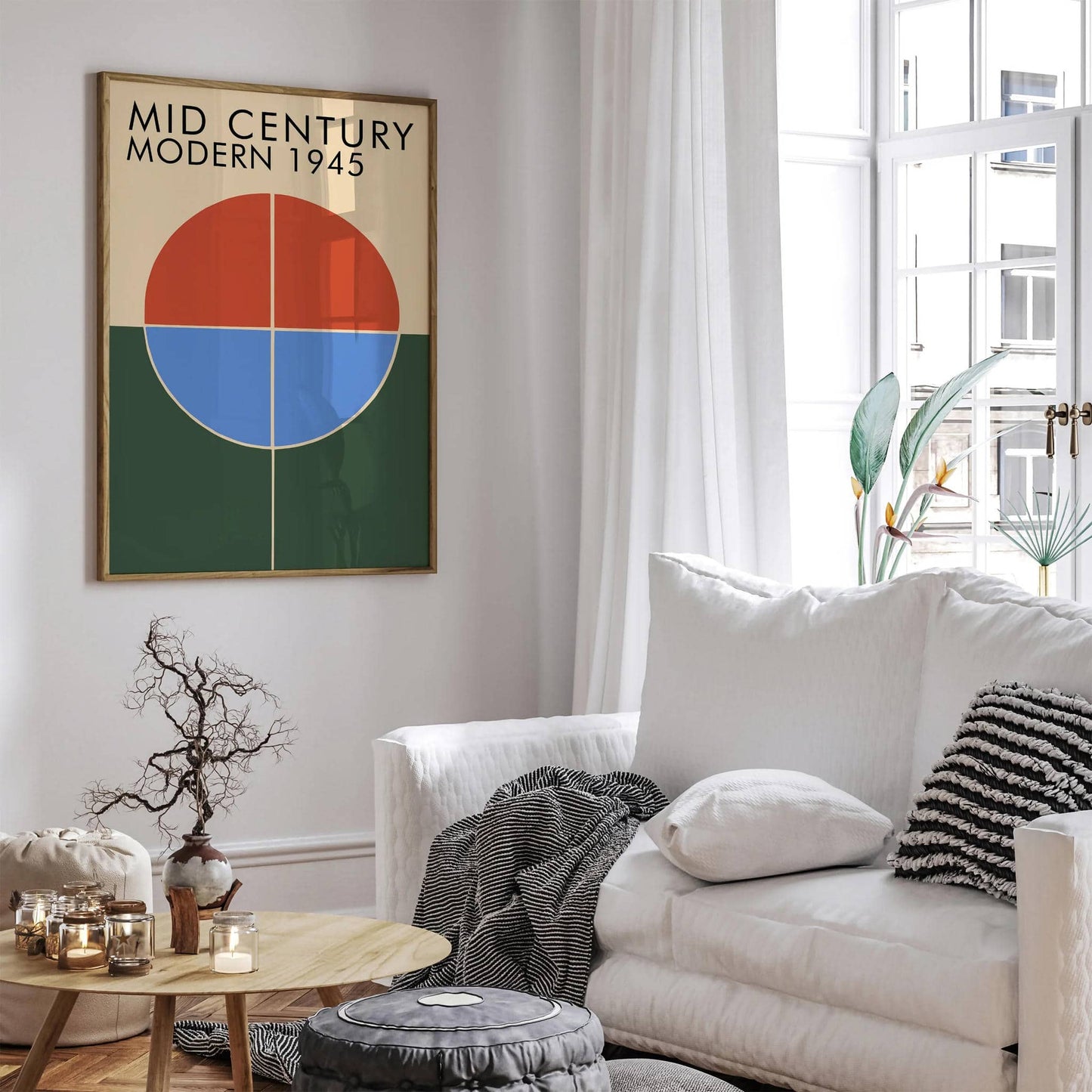 Mid Century Modern 1945 Home Office Poster - HypeSheriff