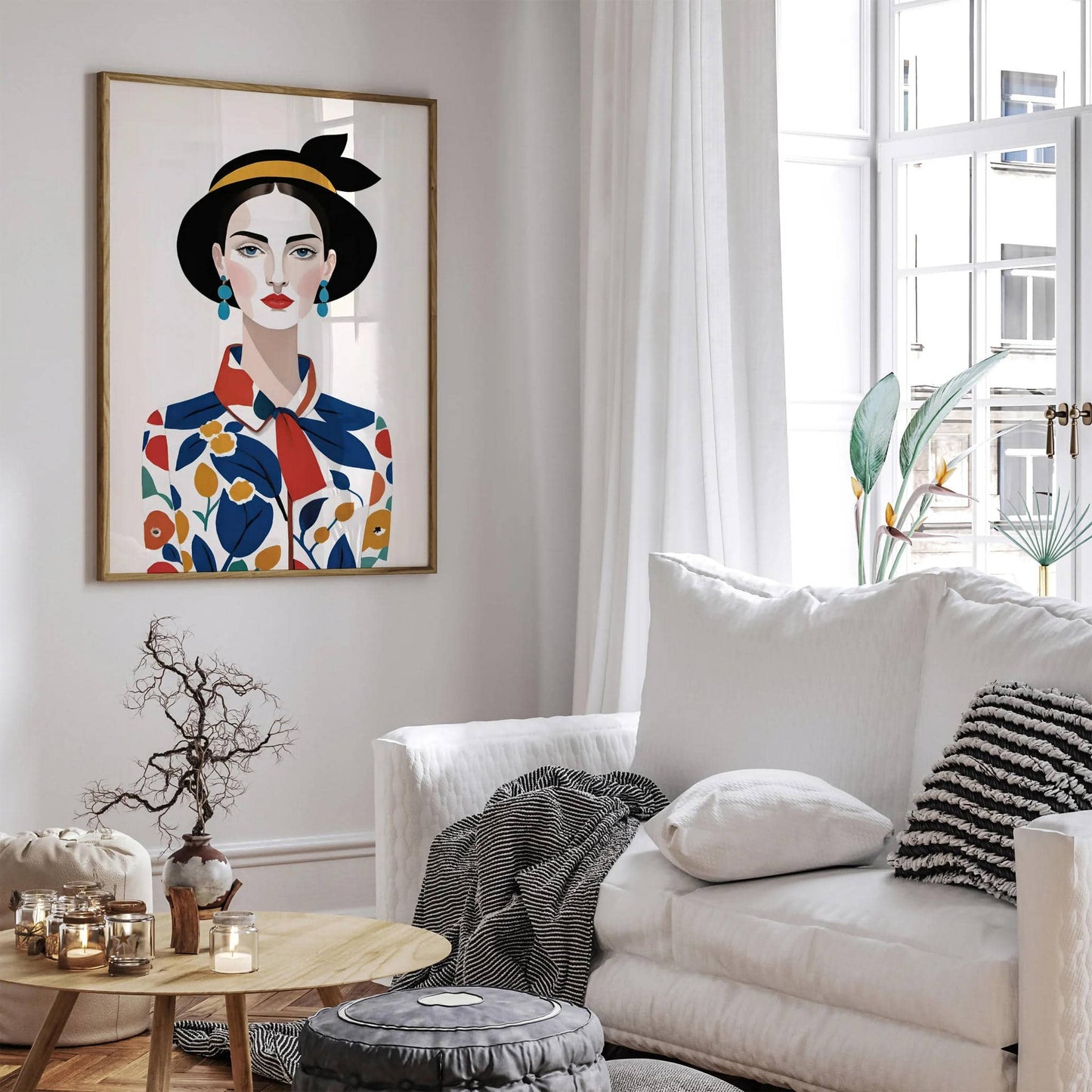 Vintage Fashion Woman Portrait Wall Art - HypeSheriff