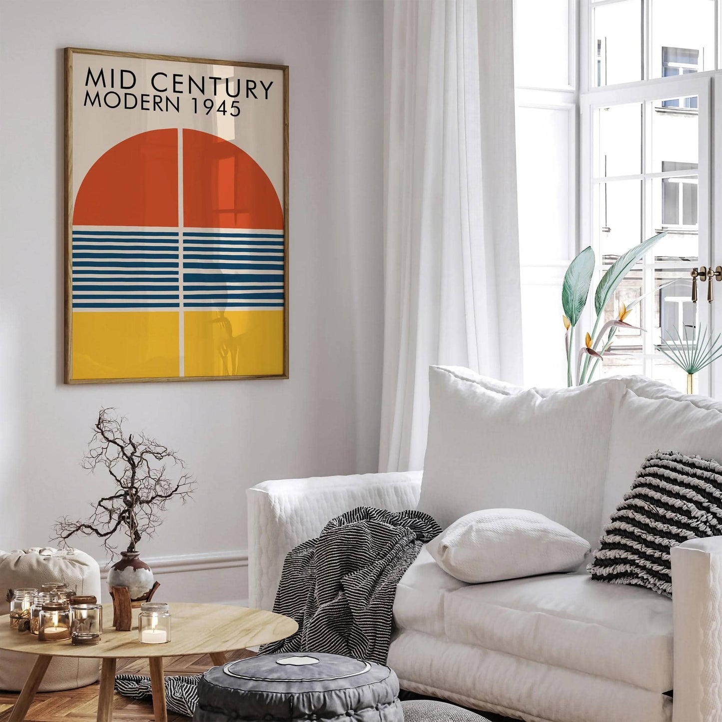 Mid Century Geometric Office Art Print - HypeSheriff