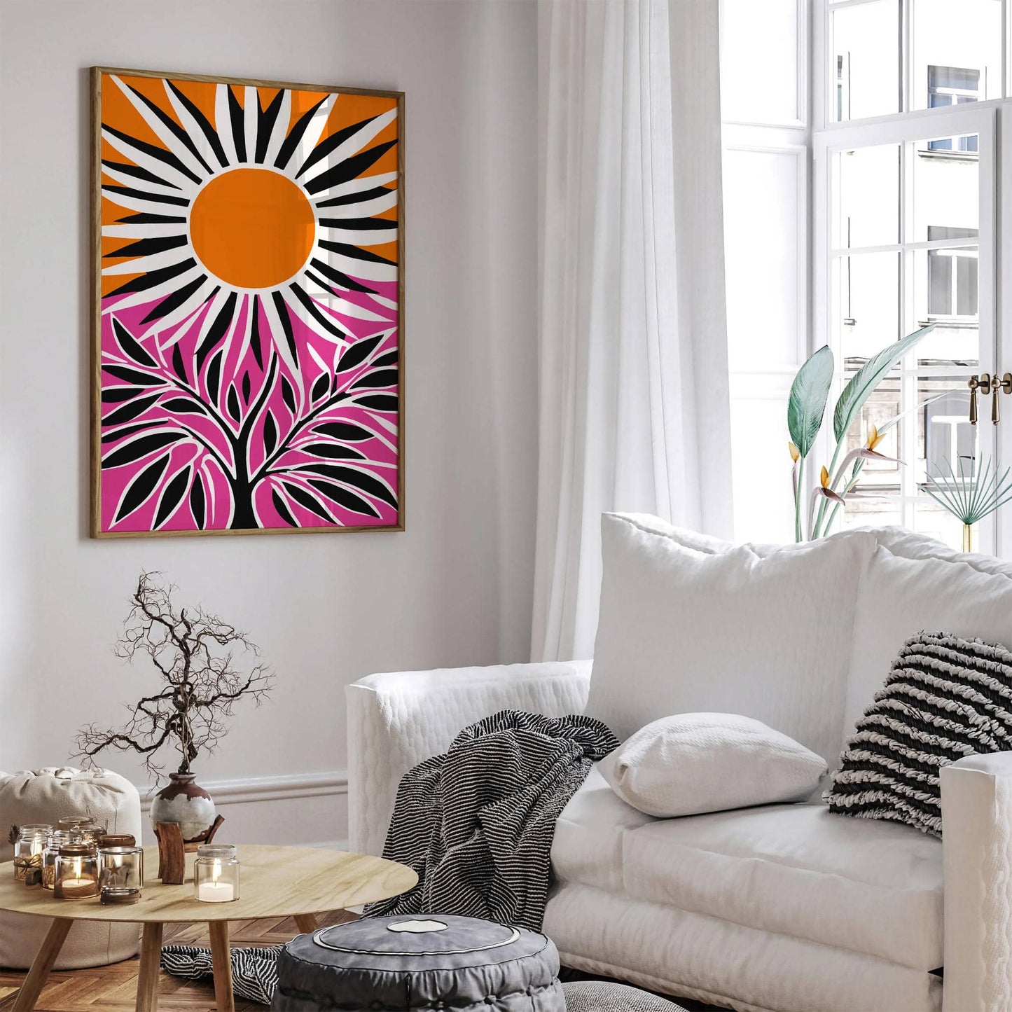 Magenta Orange Abstract Nature Art Print 2024 - HypeSheriff